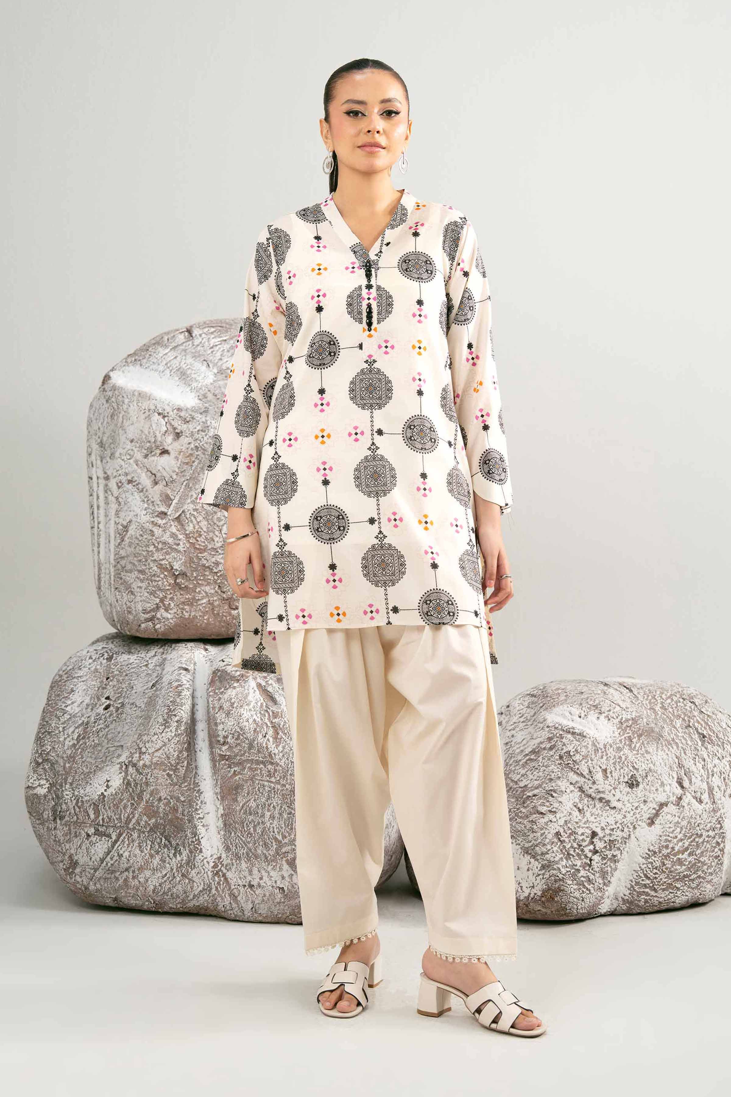 2 Piece - Printed Suit - 42502003 for Women - Unstitched Collection | Nishat | Shop Online