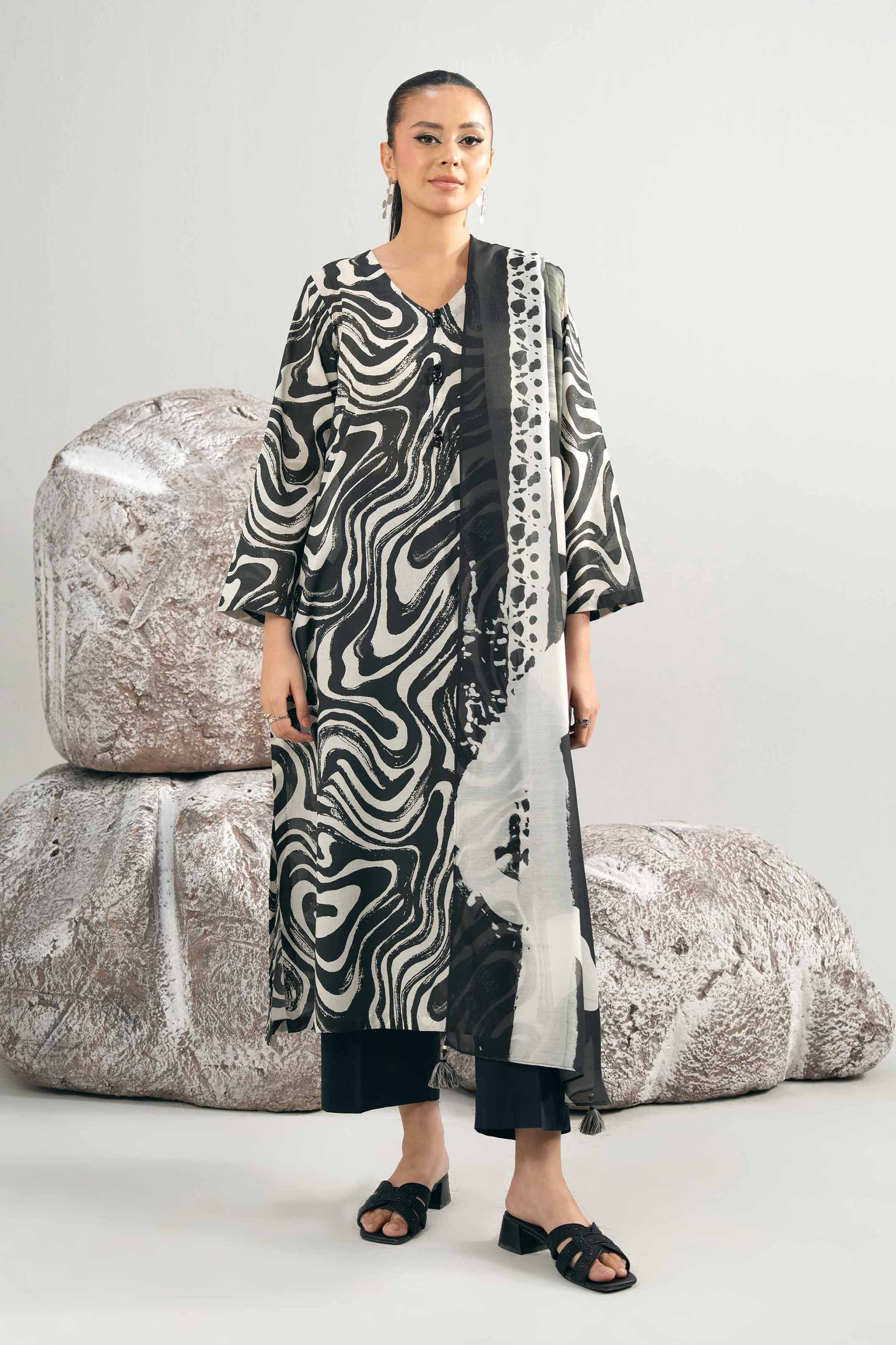 2 Piece - Digital Printed Suit - 42502004 for Women - Unstitched Collection | Nishat | Shop Online