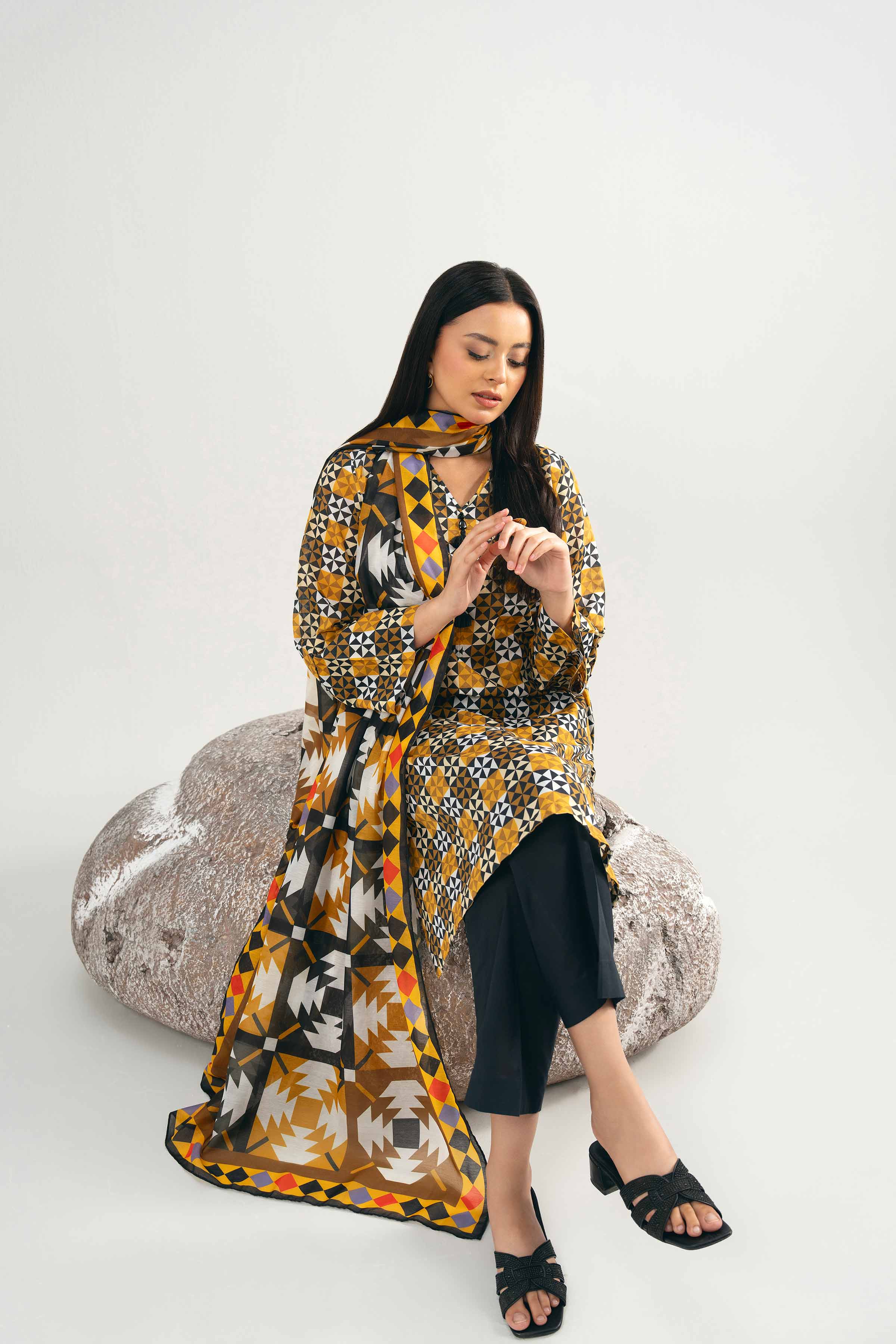 2 Piece - Digital Printed Suit - 42502008 for Women - Unstitched Collection | Nishat | Shop Online