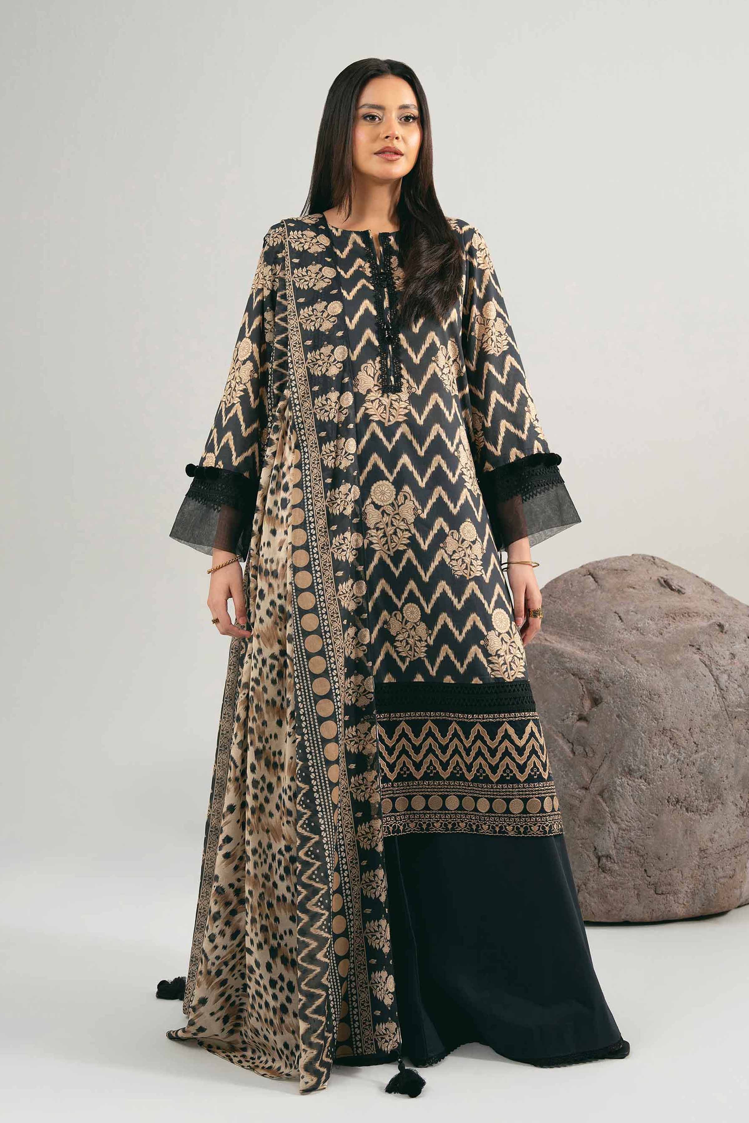 3 Piece - Printed Embroidered Suit - 42502016 for Women - Unstitched Collection | Nishat | Shop Online