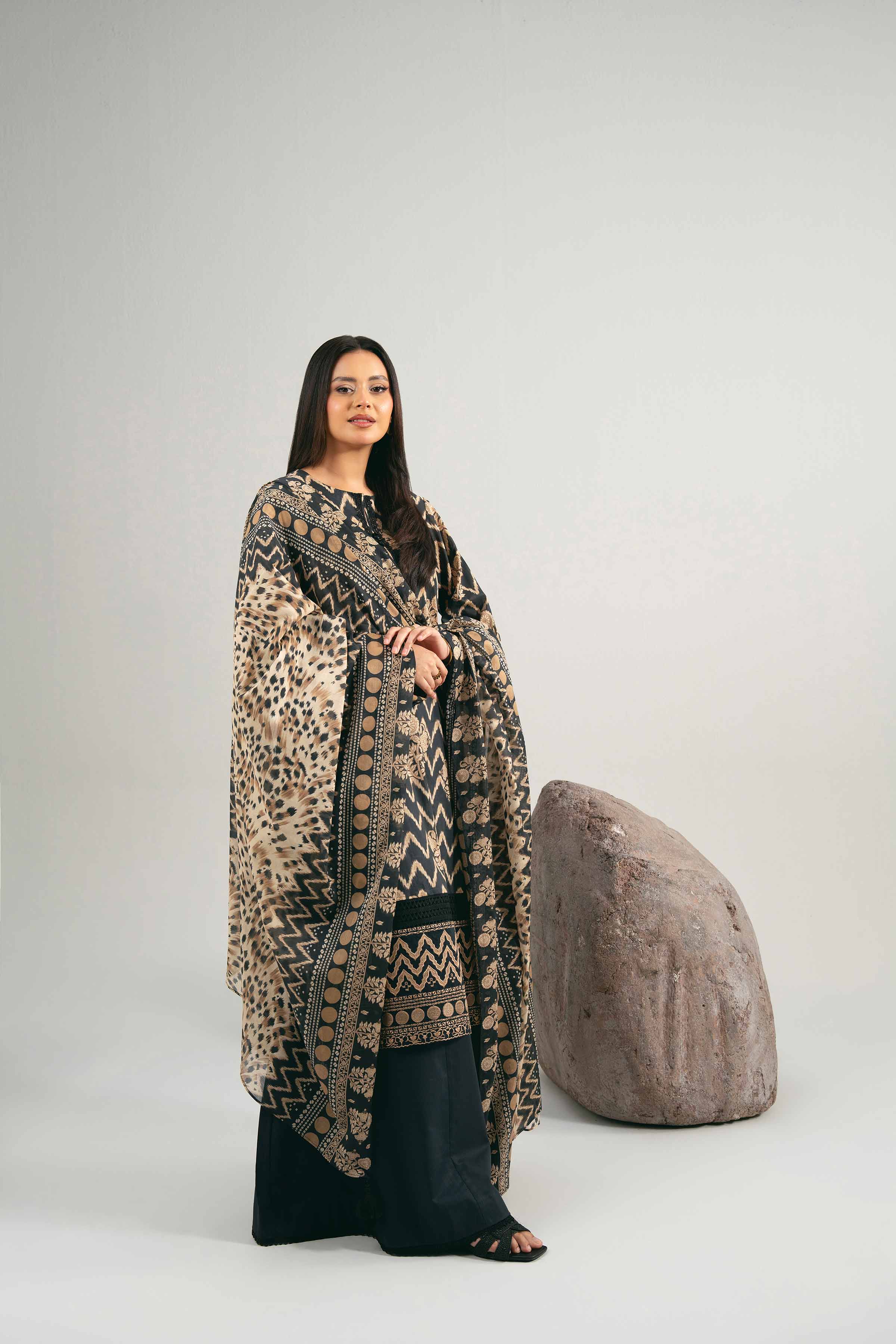 3 Piece - Printed Embroidered Suit - 42502016 for Women - Unstitched Collection | Nishat | Shop Online