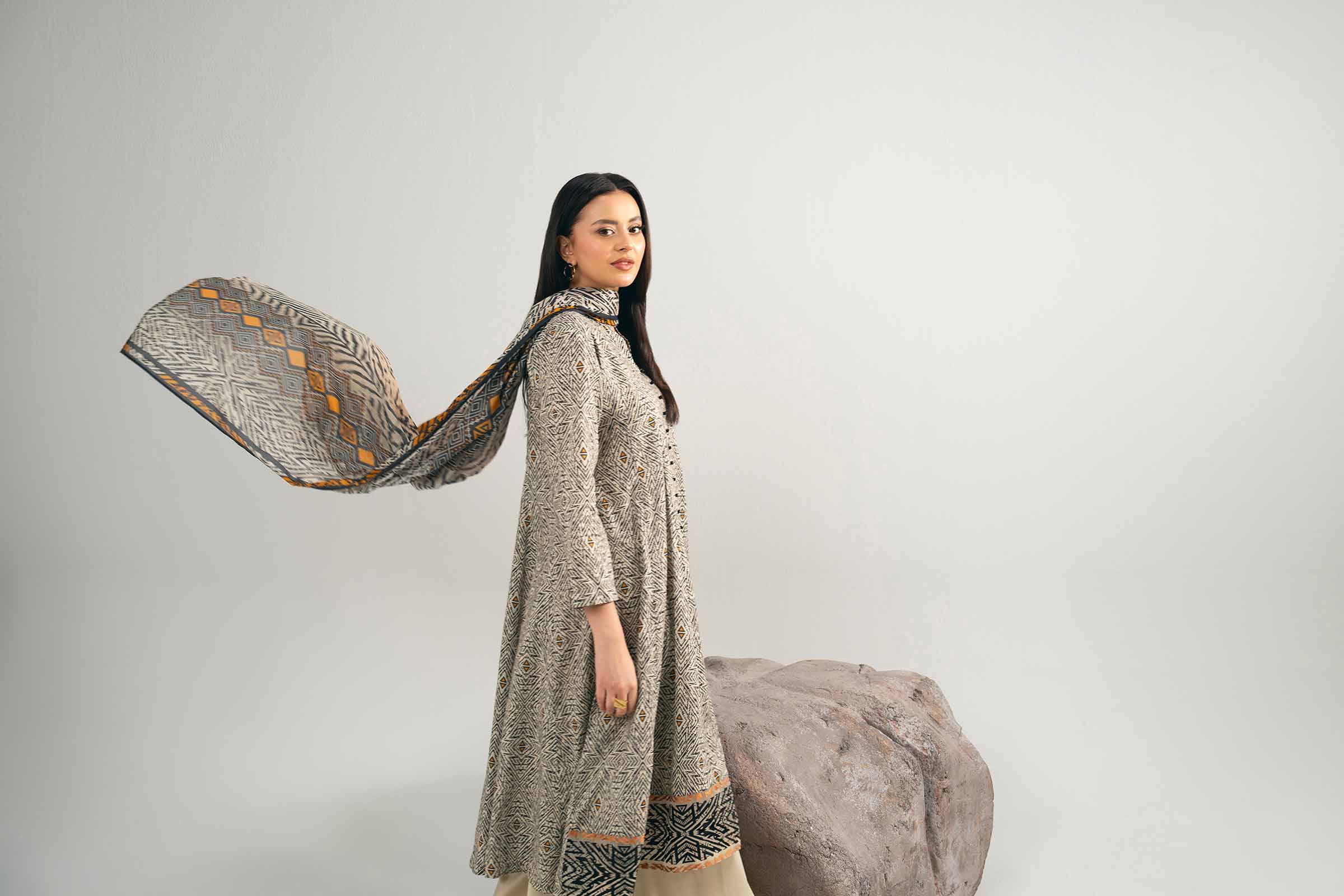 3 Piece - Printed Embroidered Suit - 42502018 for Women - Unstitched Collection | Nishat | Shop Online
