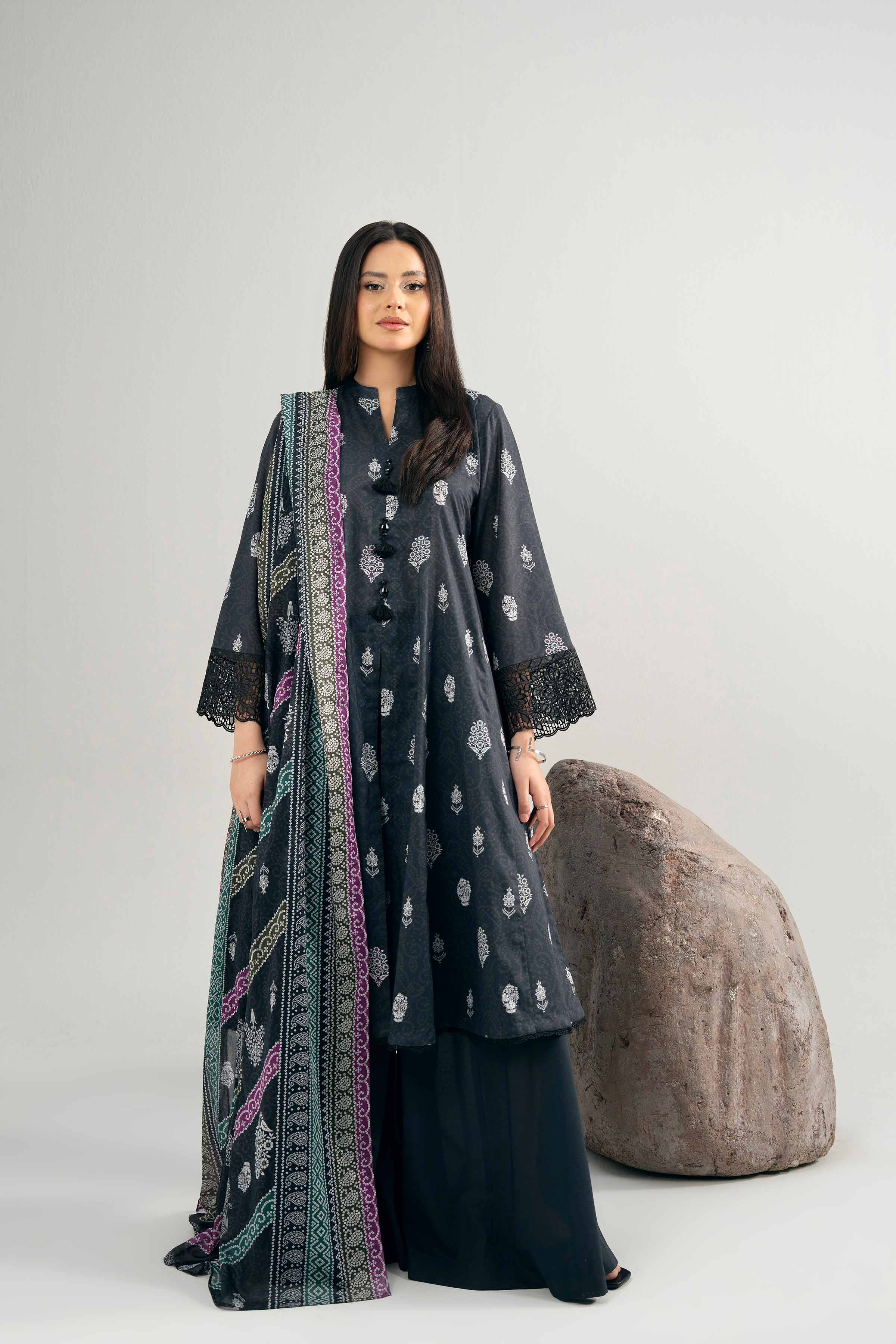 3 Piece - Printed Suit - 42502020 for Women - Unstitched Collection | Nishat | Shop Online