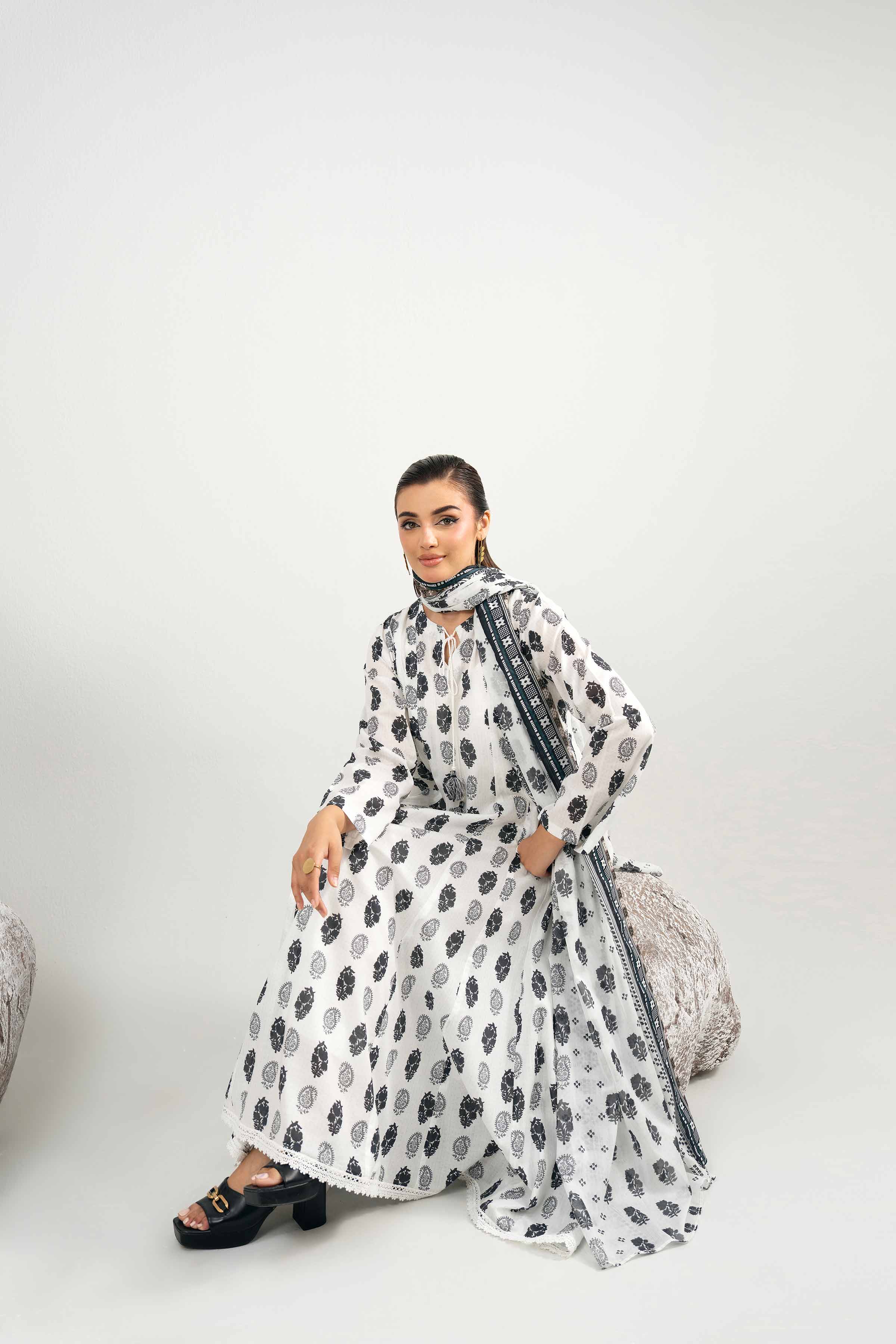 3 Piece - Printed Suit - 42502021 for Women - Unstitched Collection | Nishat | Shop Online