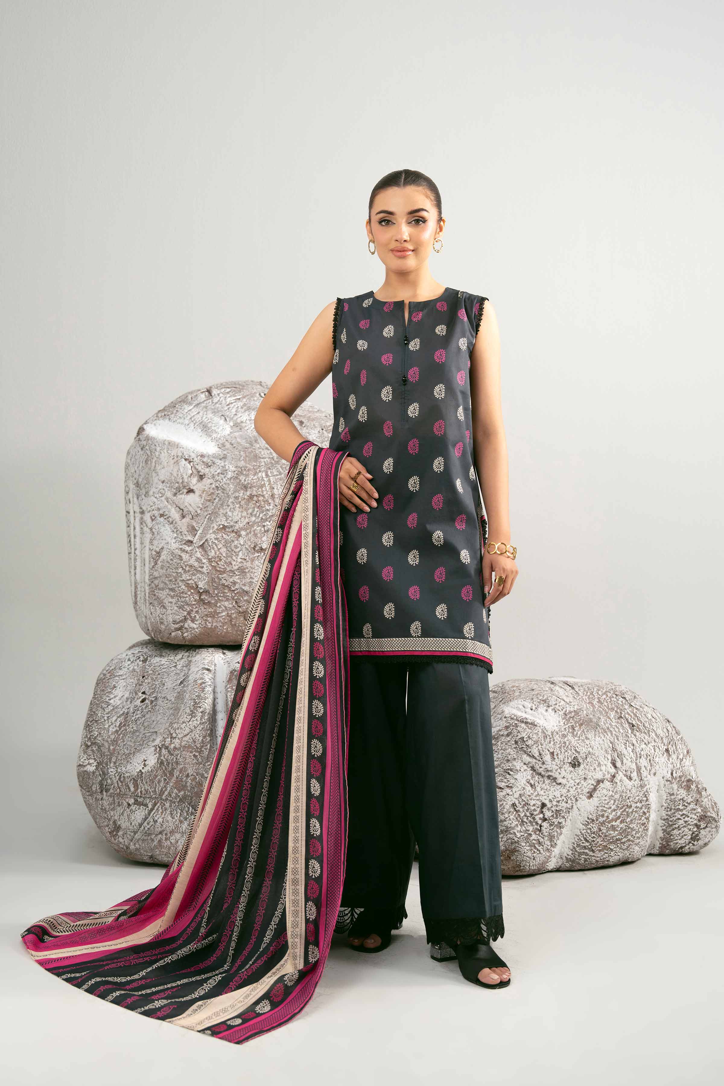 3 Piece - Printed Suit - 42502023 for Women - Unstitched Collection | Nishat | Shop Online