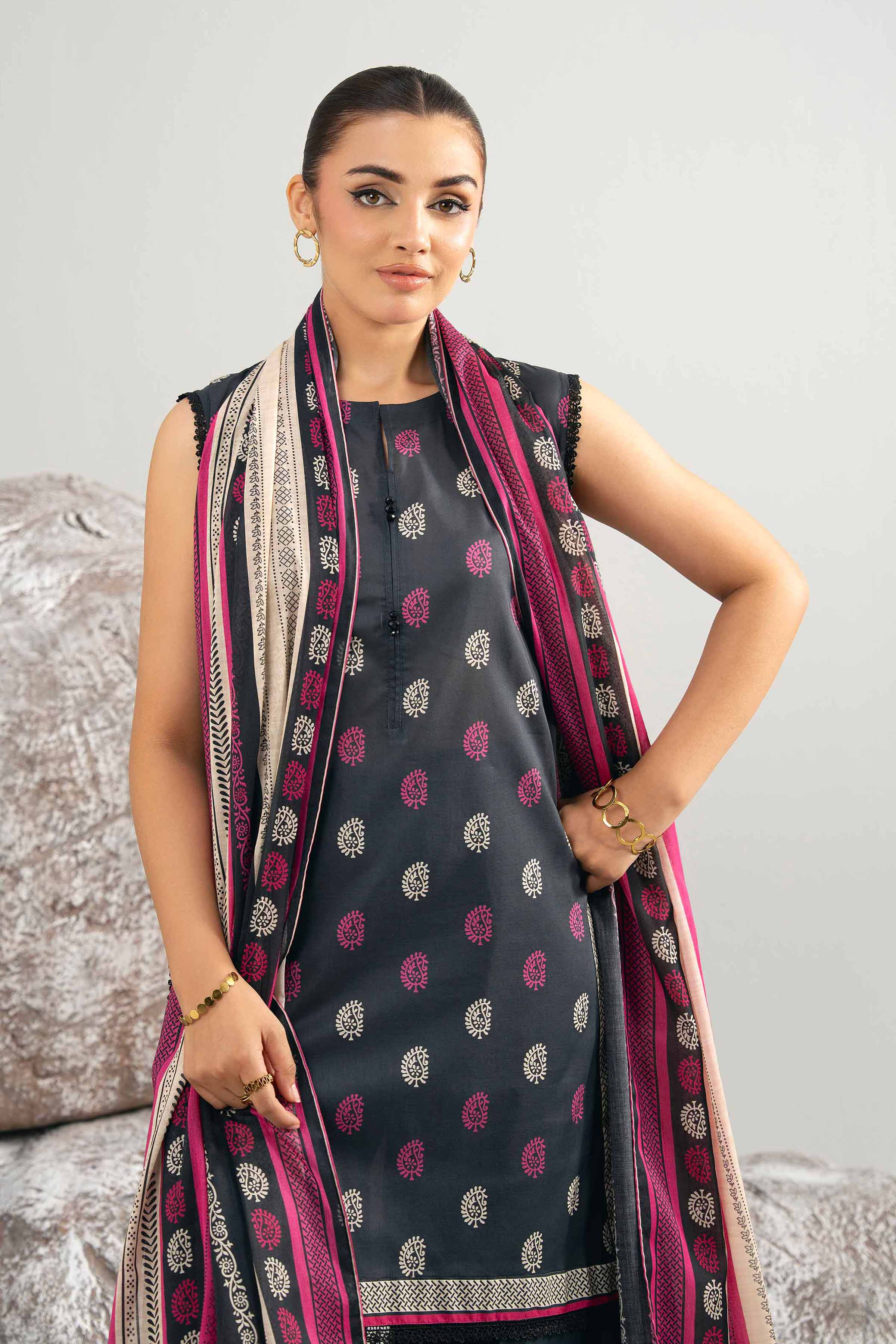 3 Piece - Printed Suit - 42502023 for Women - Unstitched Collection | Nishat | Shop Online