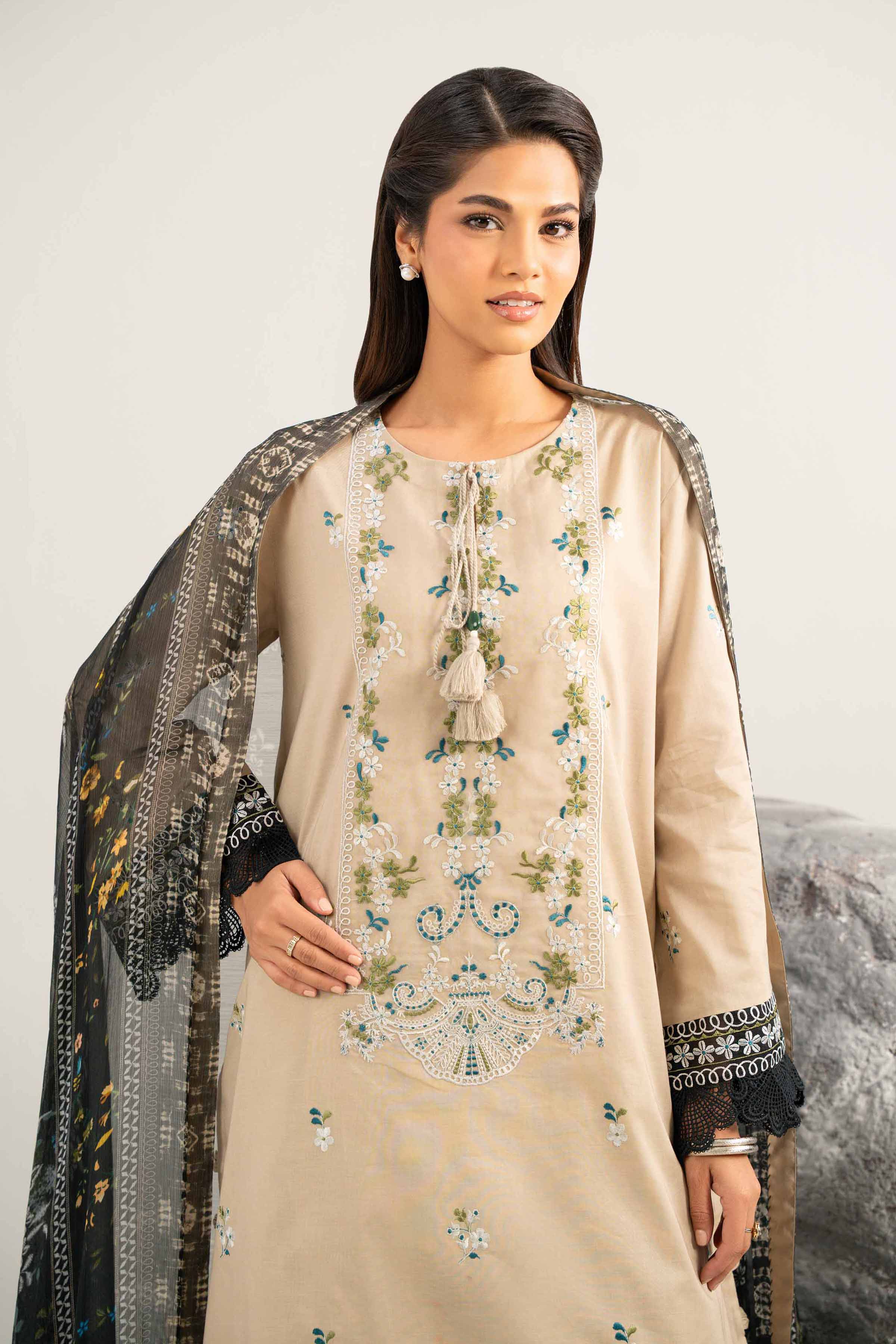 3 Piece - Dyed Printed Embroidered Suit - 42502024 for Women - Unstitched Collection | Nishat | Shop Online