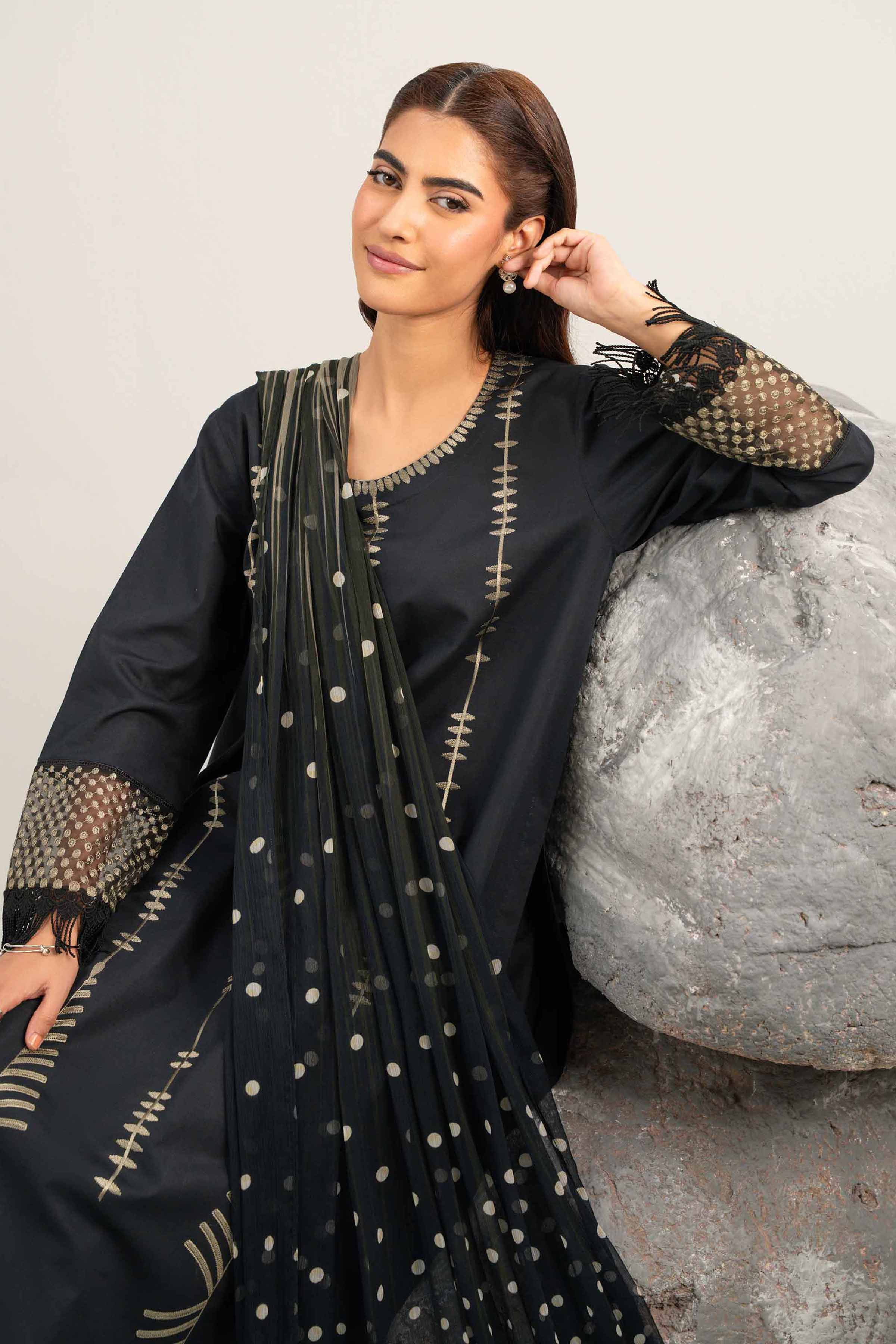 3 Piece - Dyed Printed Embroidered Suit - 42502025 for Women - Unstitched Collection | Nishat | Shop Online