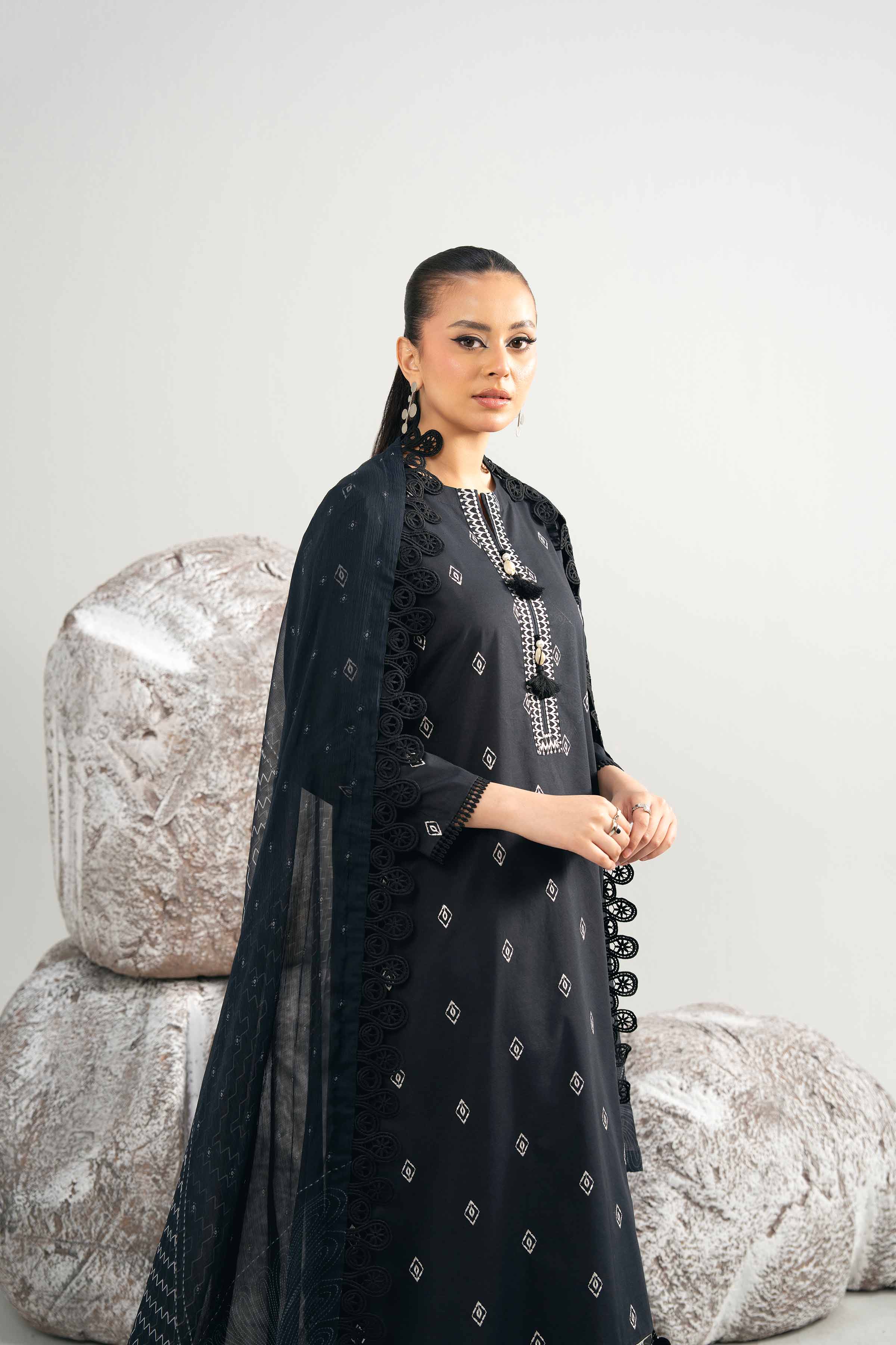 3 Piece - Dyed Printed Embroidered Suit - 42502027 for Women - Unstitched Collection | Nishat | Shop Online