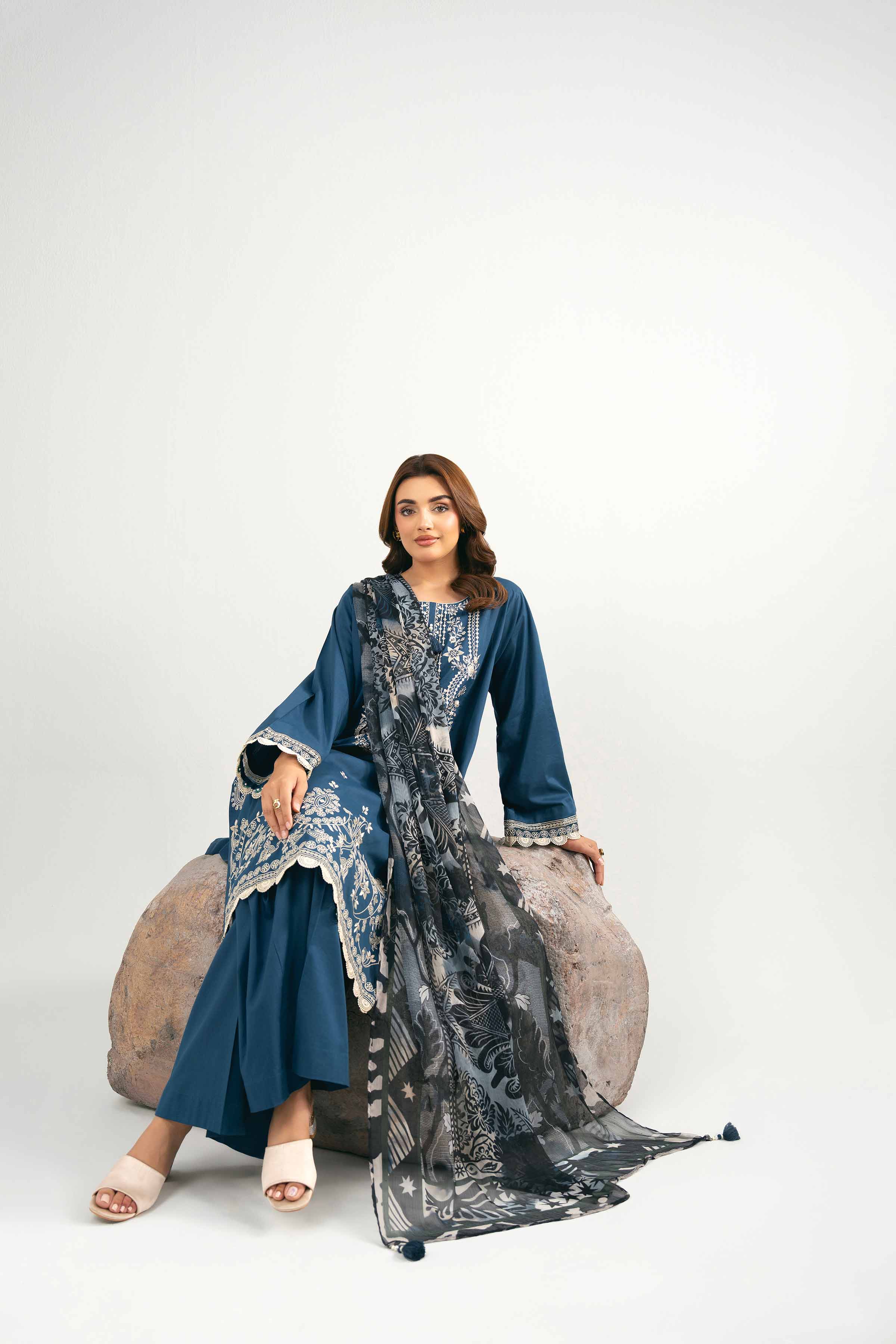 3 Piece - Dyed Printed Embroidered Suit - 42502028 for Women - Unstitched Collection | Nishat | Shop Online