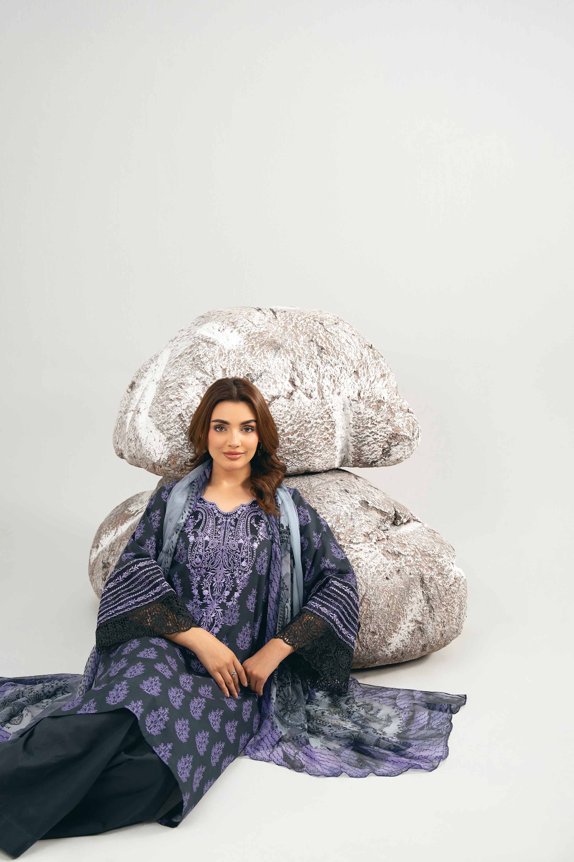 3 Piece - Printed Embroidered Suit - 42502029 for Women - Unstitched Collection | Nishat | Shop Online