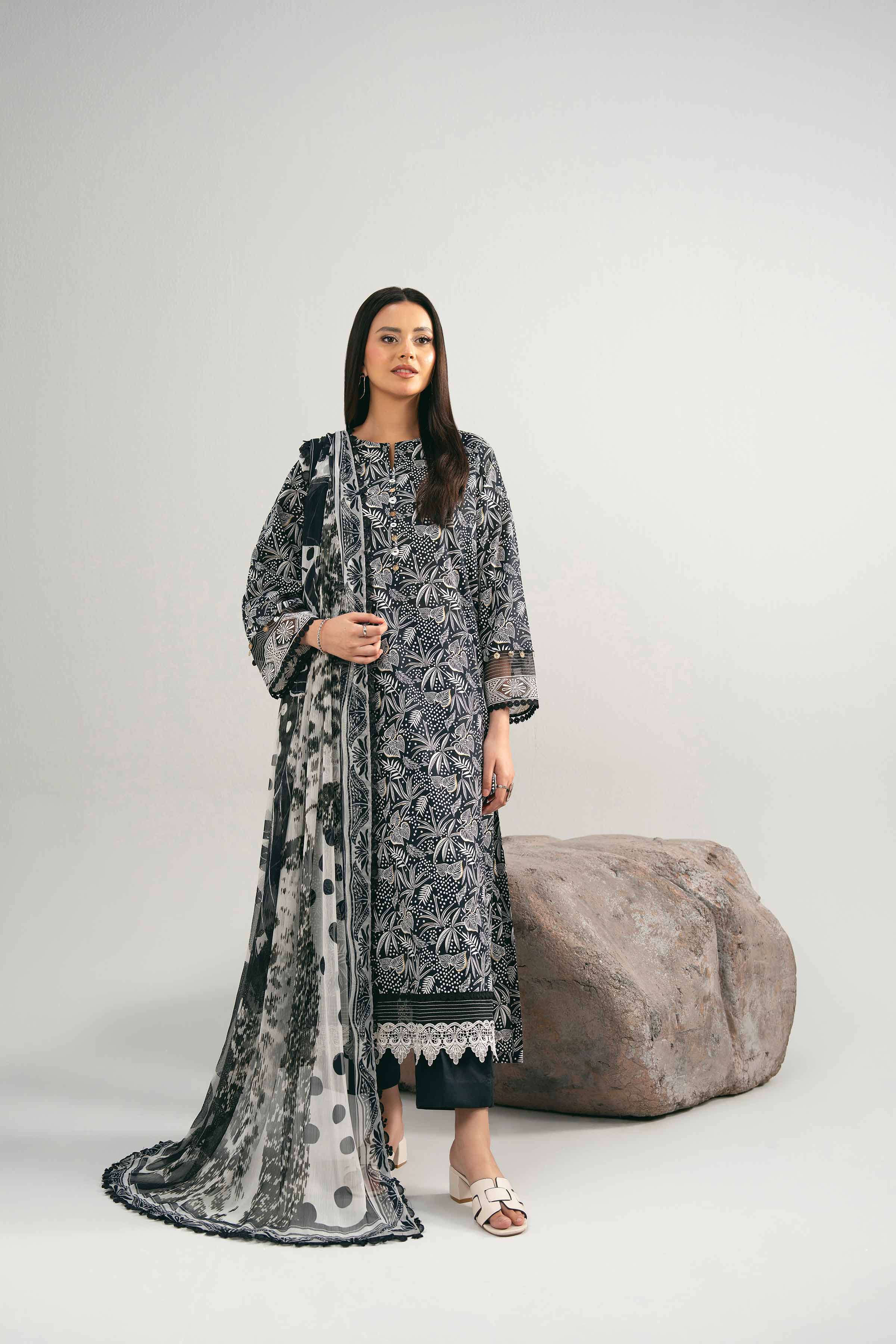 3 Piece - Printed Embroidered Suit - 42502032 for Women - Unstitched Collection | Nishat | Shop Online