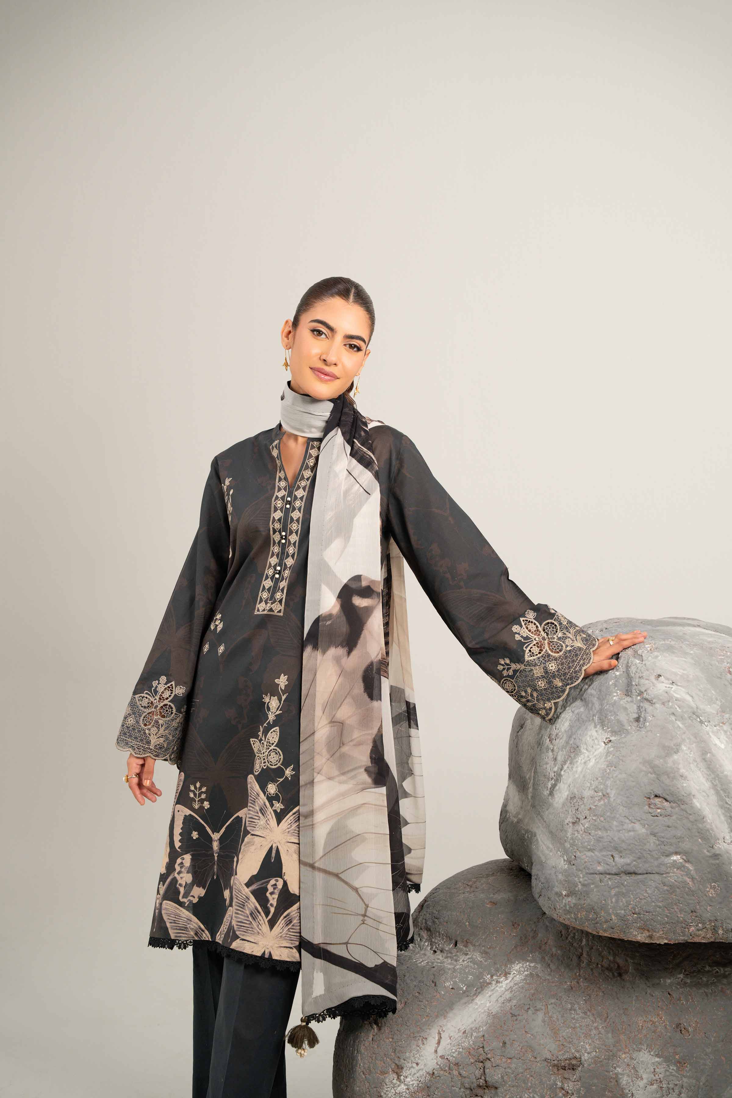 3 Piece - Digital Printed Embroidered Suit - 42502034 for Women - Unstitched Collection | Nishat | Shop Online
