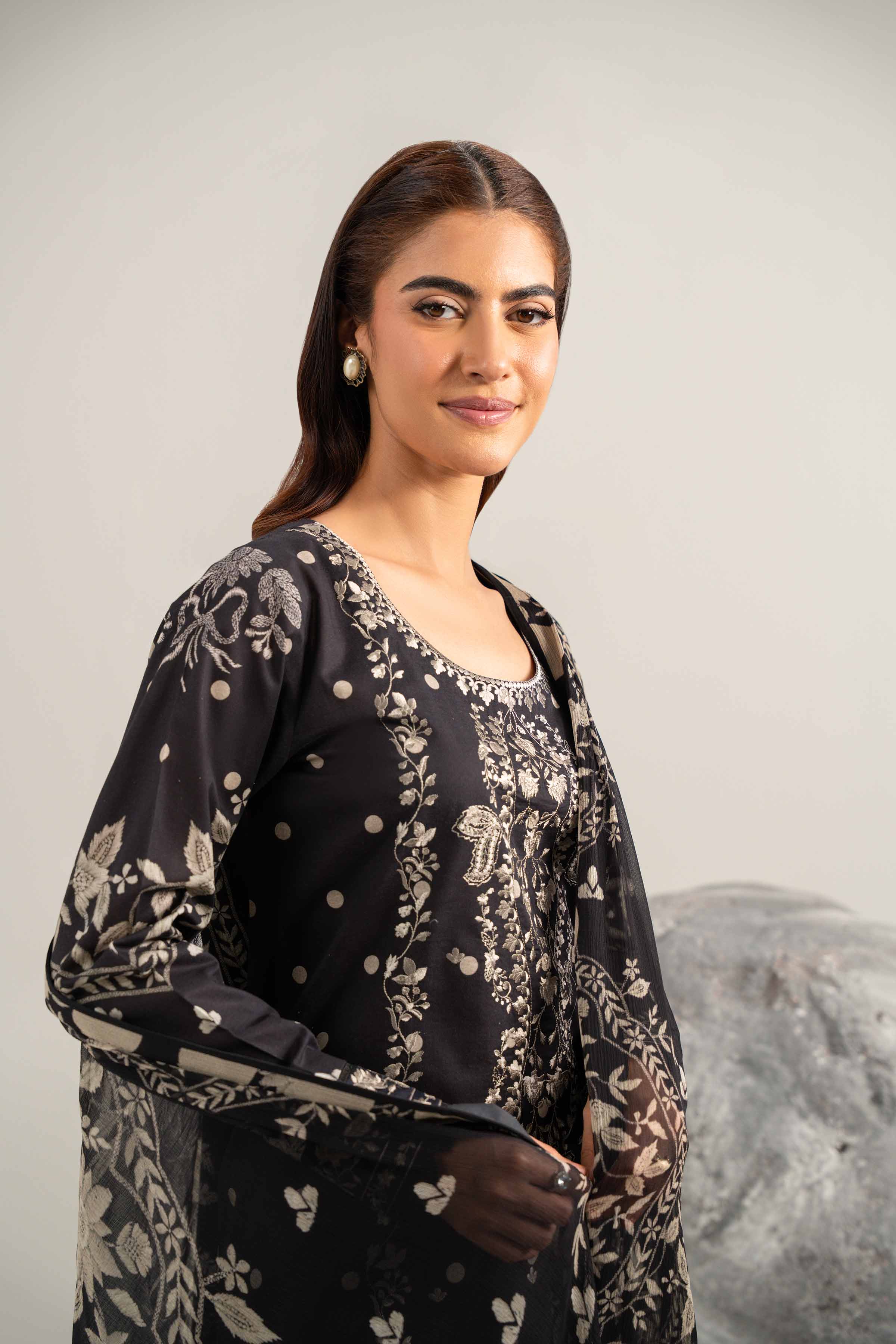 3 Piece - Digital Printed Embroidered Suit - 42502035 for Women - Unstitched Collection | Nishat | Shop Online