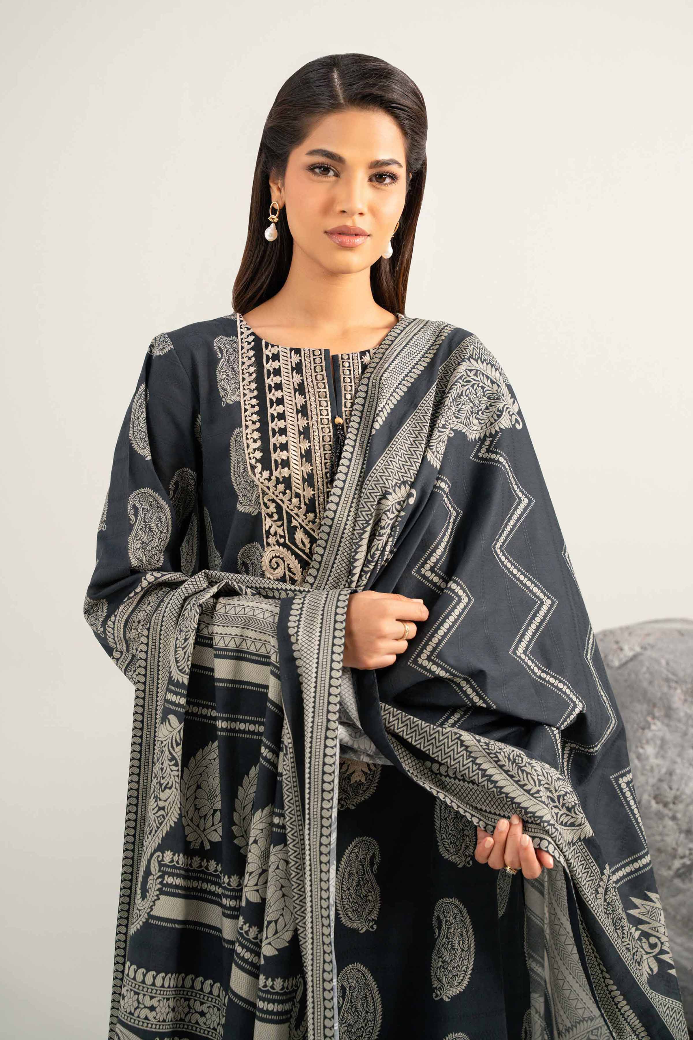 3 Piece - Digital Printed Embroidered Suit - 42502050 for Women - Unstitched Collection | Nishat | Shop Online