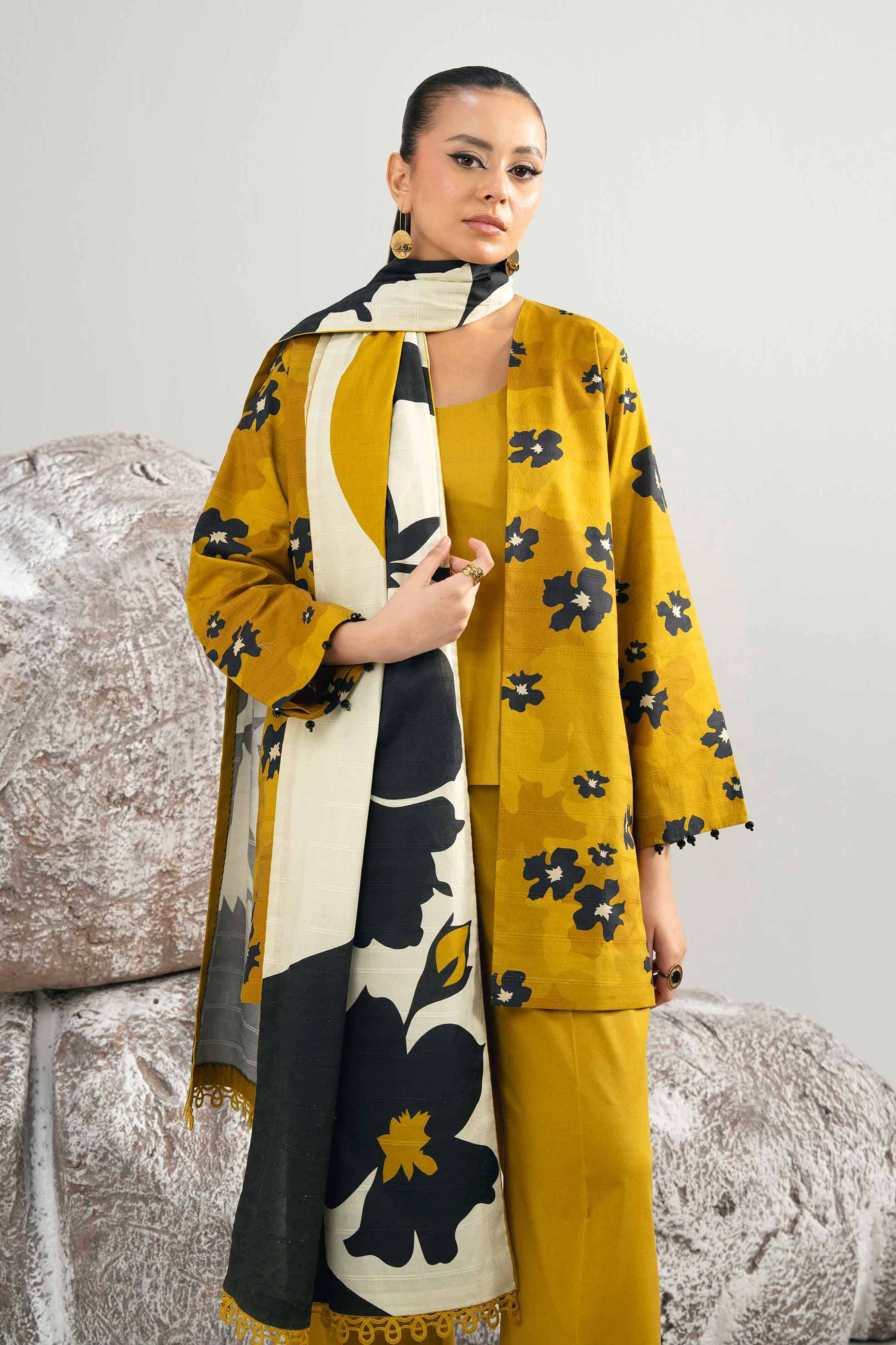 3 Piece - Digital Printed Embroidered Suit - 42502052 for Women - Unstitched Collection | Nishat | Shop Online
