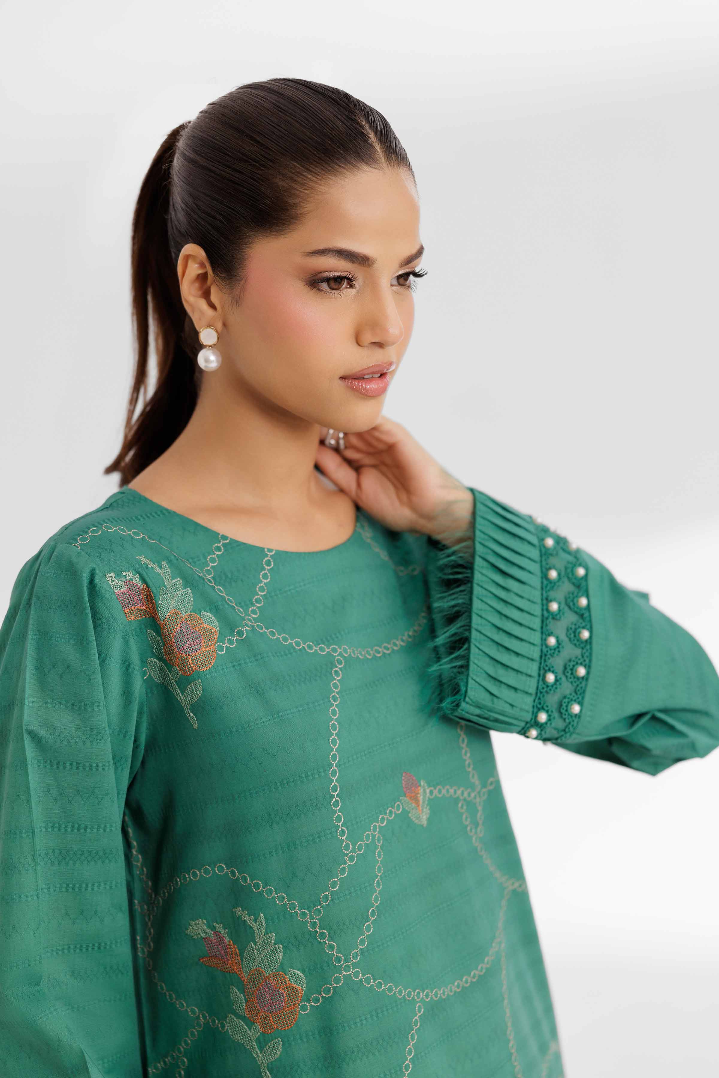2 Piece - Dyed Embroidered Suit - 42502055 for Women - Unstitched Collection | Nishat | Shop Online