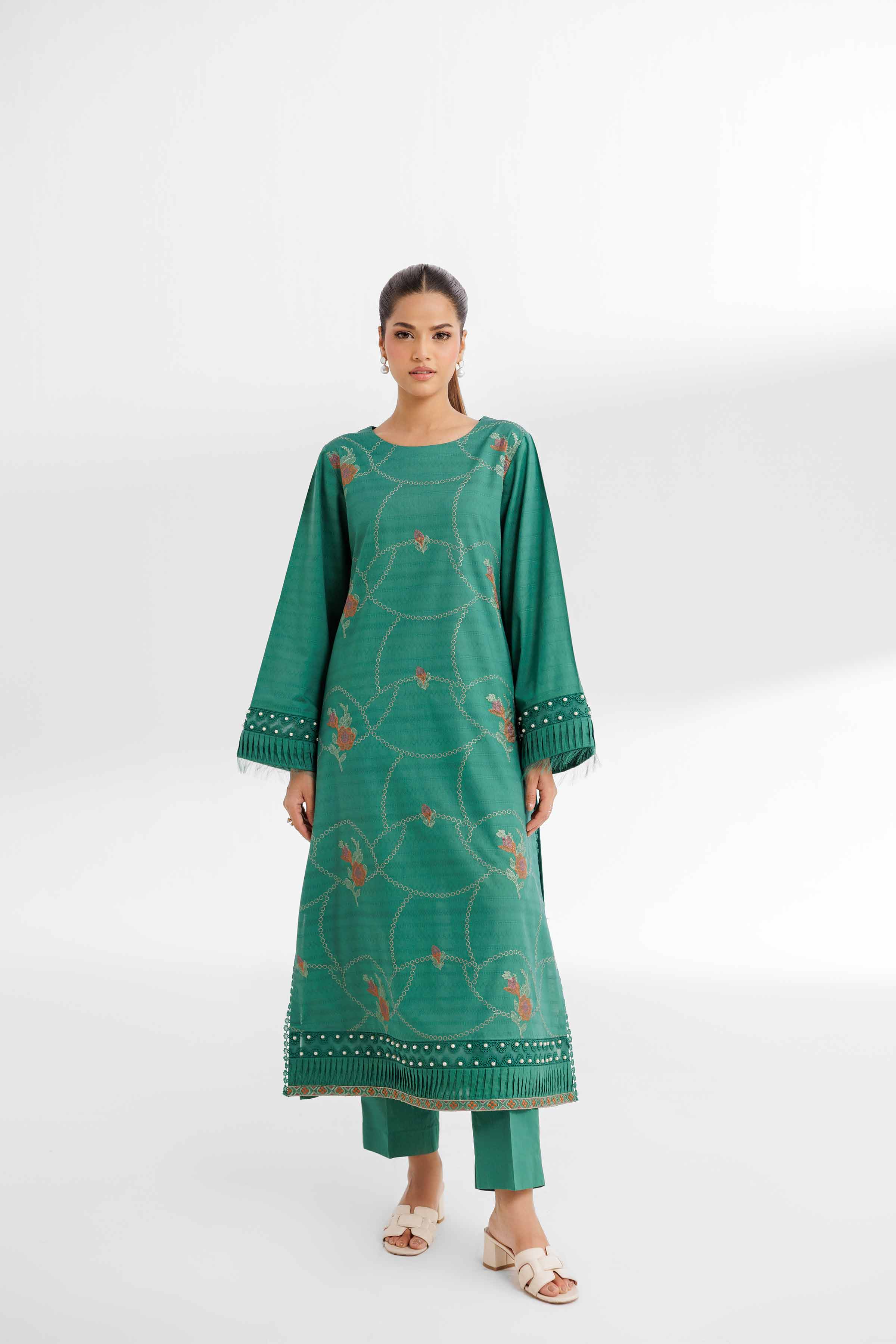 2 Piece - Dyed Embroidered Suit - 42502055 for Women - Unstitched Collection | Nishat | Shop Online