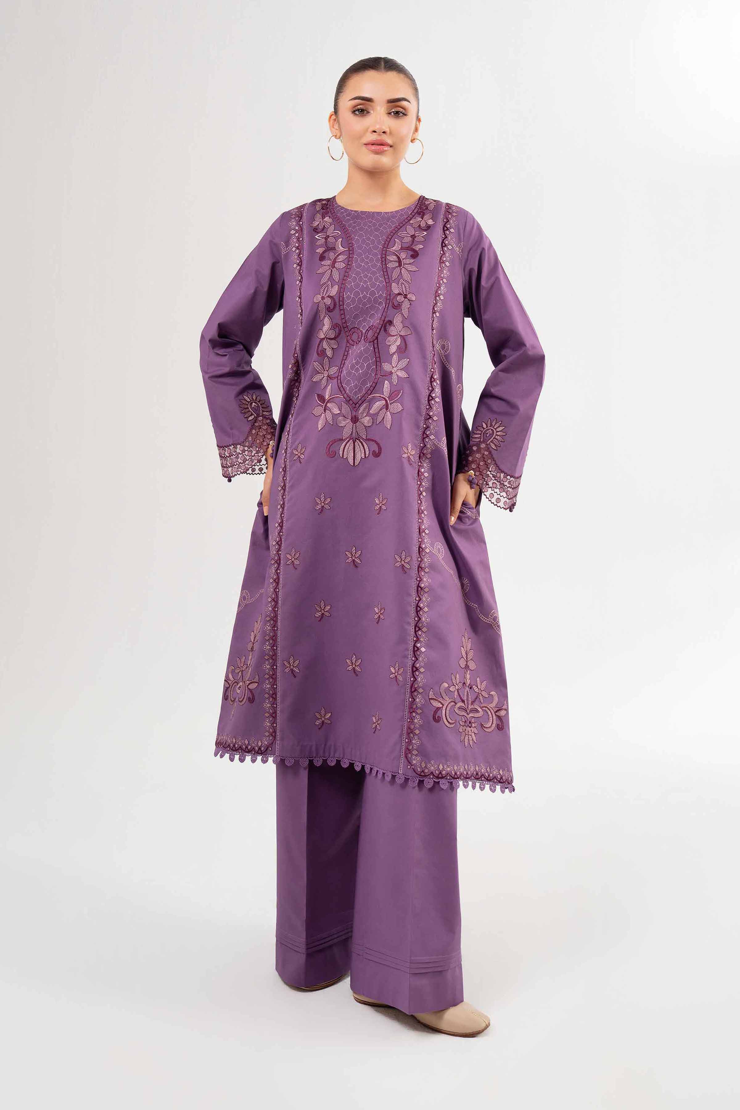 2 Piece - Dyed Embroidered Suit - 42502067 for Women - Unstitched Collection | Nishat | Shop Online