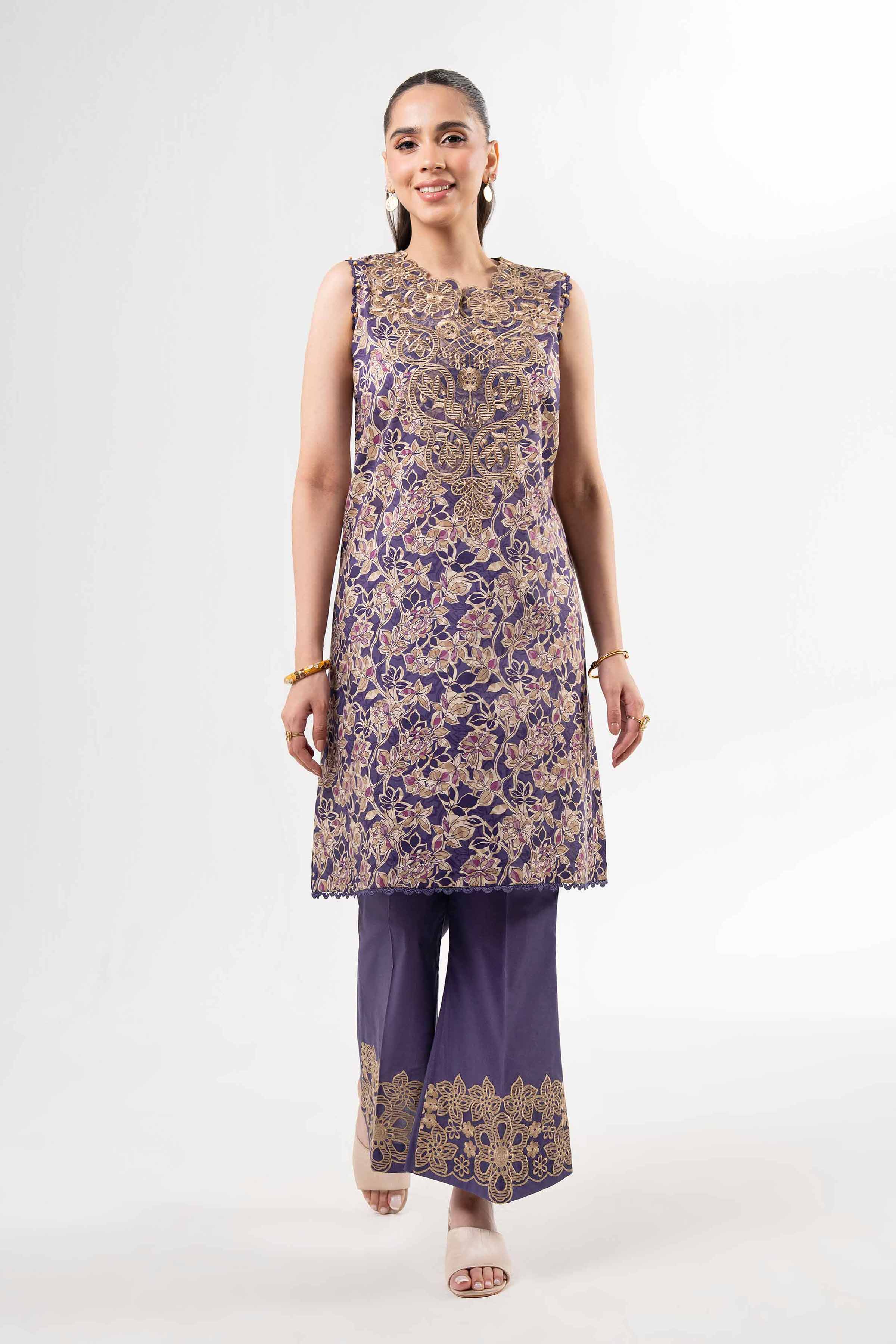 2 Piece - Printed Embroidered Suit - 42502069 for Women - Unstitched Collection | Nishat | Shop Online