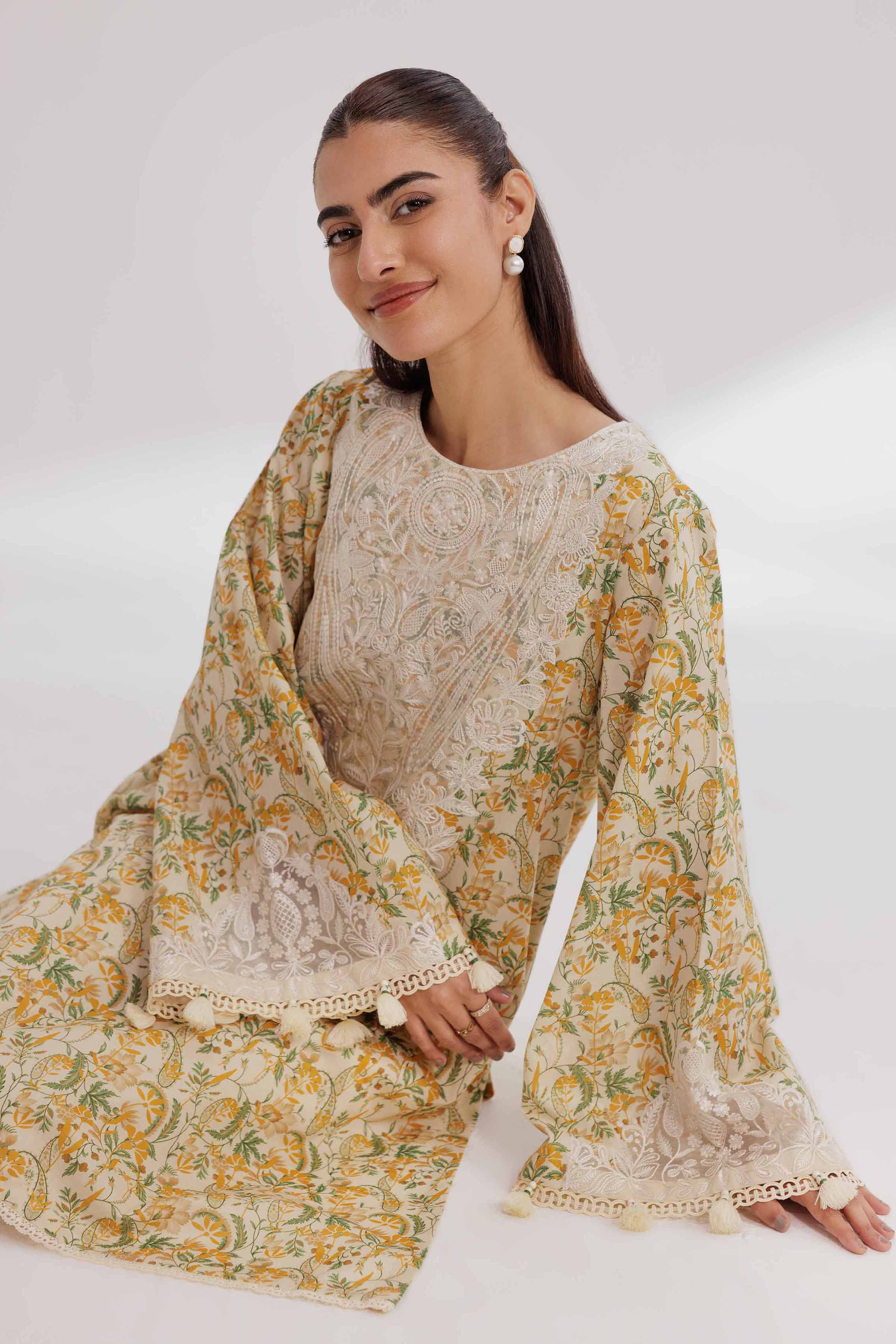 2 Piece - Printed Embroidered Suit - 42502070 for Women - Unstitched Collection | Nishat | Shop Online