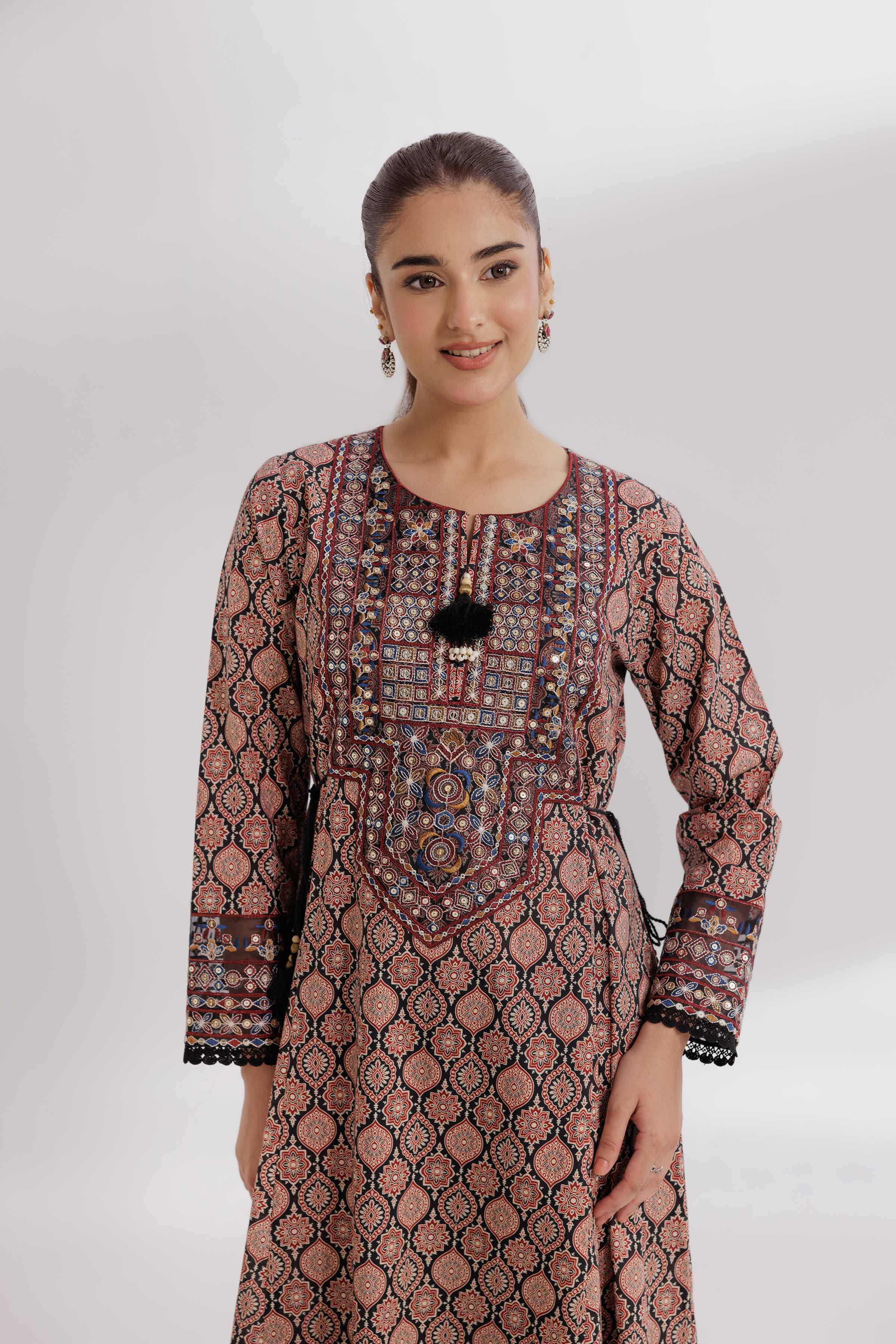 2 Piece - Printed Embroidered Suit - 42502072 for Women - Unstitched Collection | Nishat | Shop Online