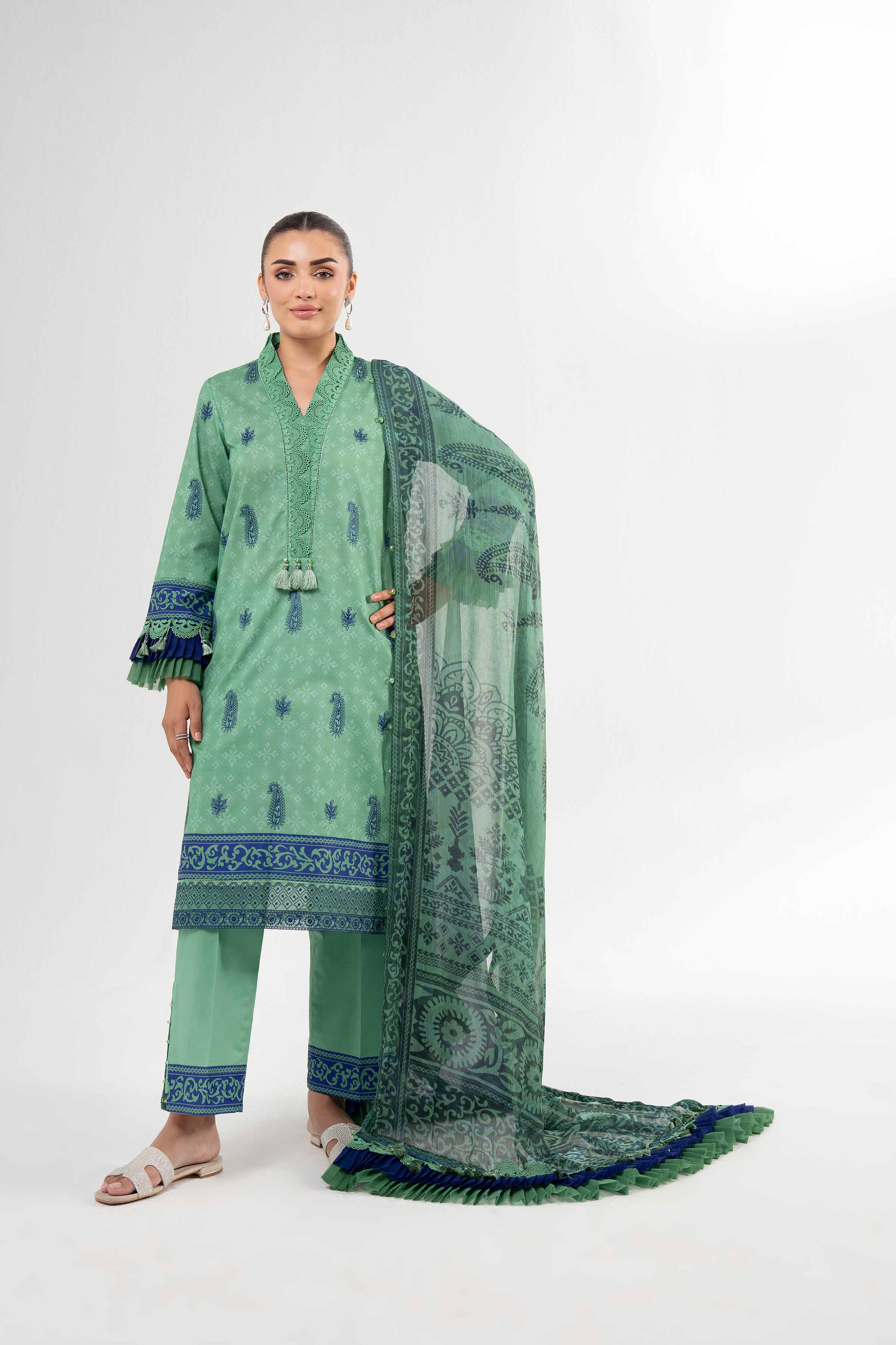 2 Piece - Digital Printed Embroidered Suit - 42502075 for Women - Unstitched Collection | Nishat | Shop Online