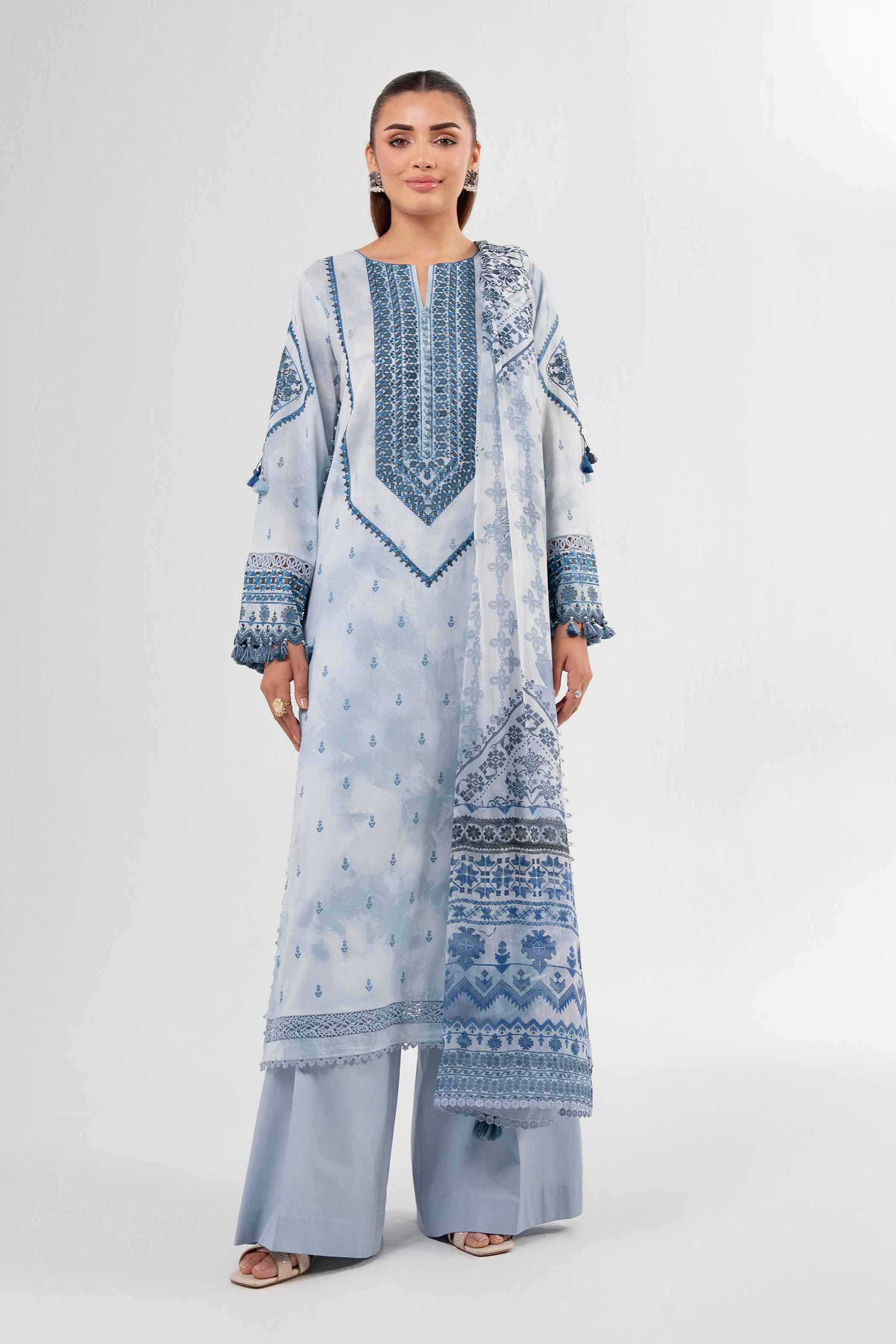 2 Piece - Digital Printed Embroidered Suit - 42502076 for Women - Unstitched Collection | Nishat | Shop Online