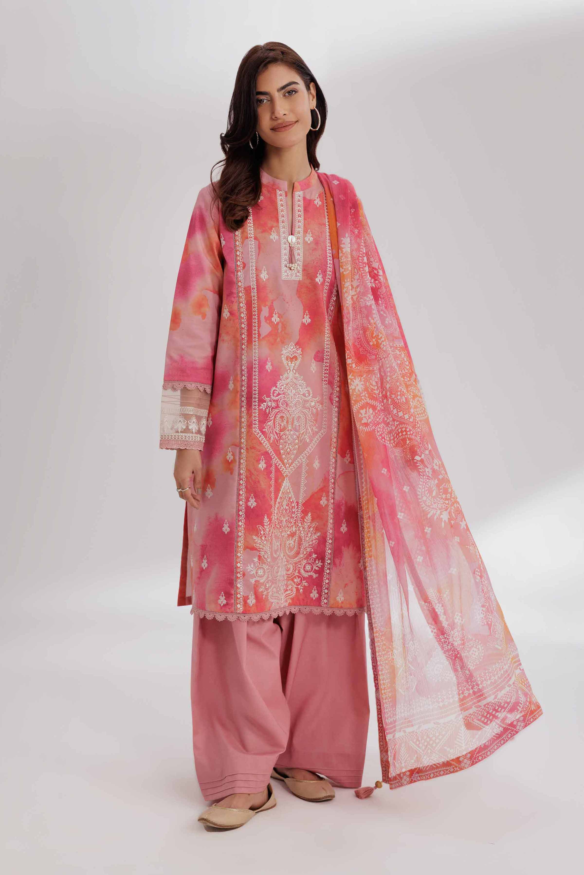 2 Piece - Digital Printed Embroidered Suit - 42502077 for Women - Unstitched Collection | Nishat | Shop Online