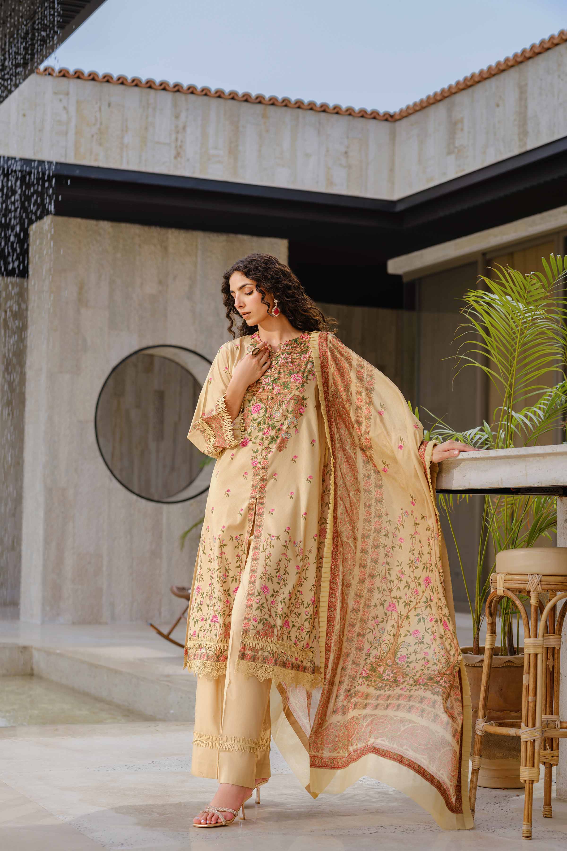 3 Piece - Digital Printed Suit - 42502087