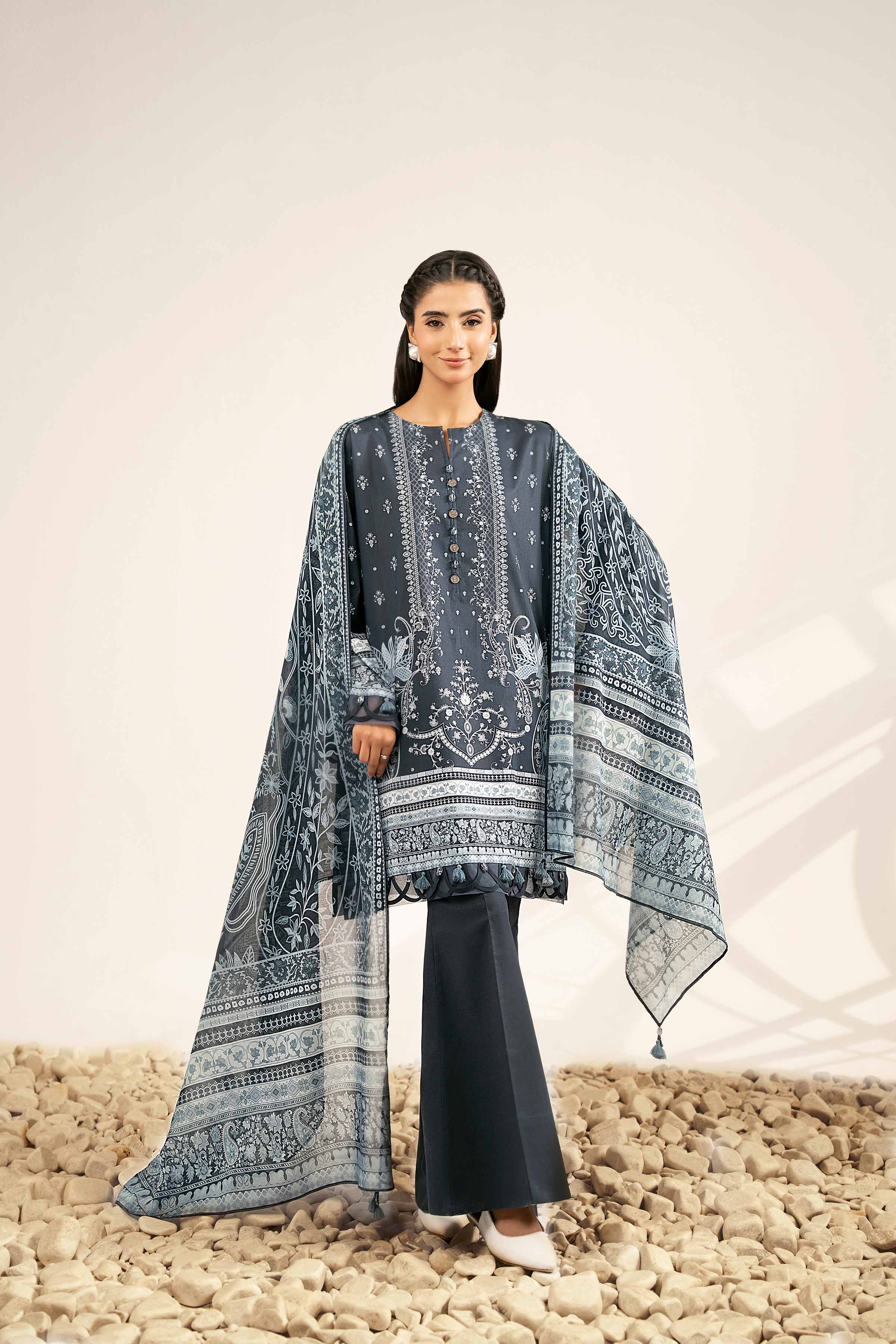 3 Piece - Digital Printed Suit - 42502097 for Women - Unstitched Collection | Nishat | Shop Online