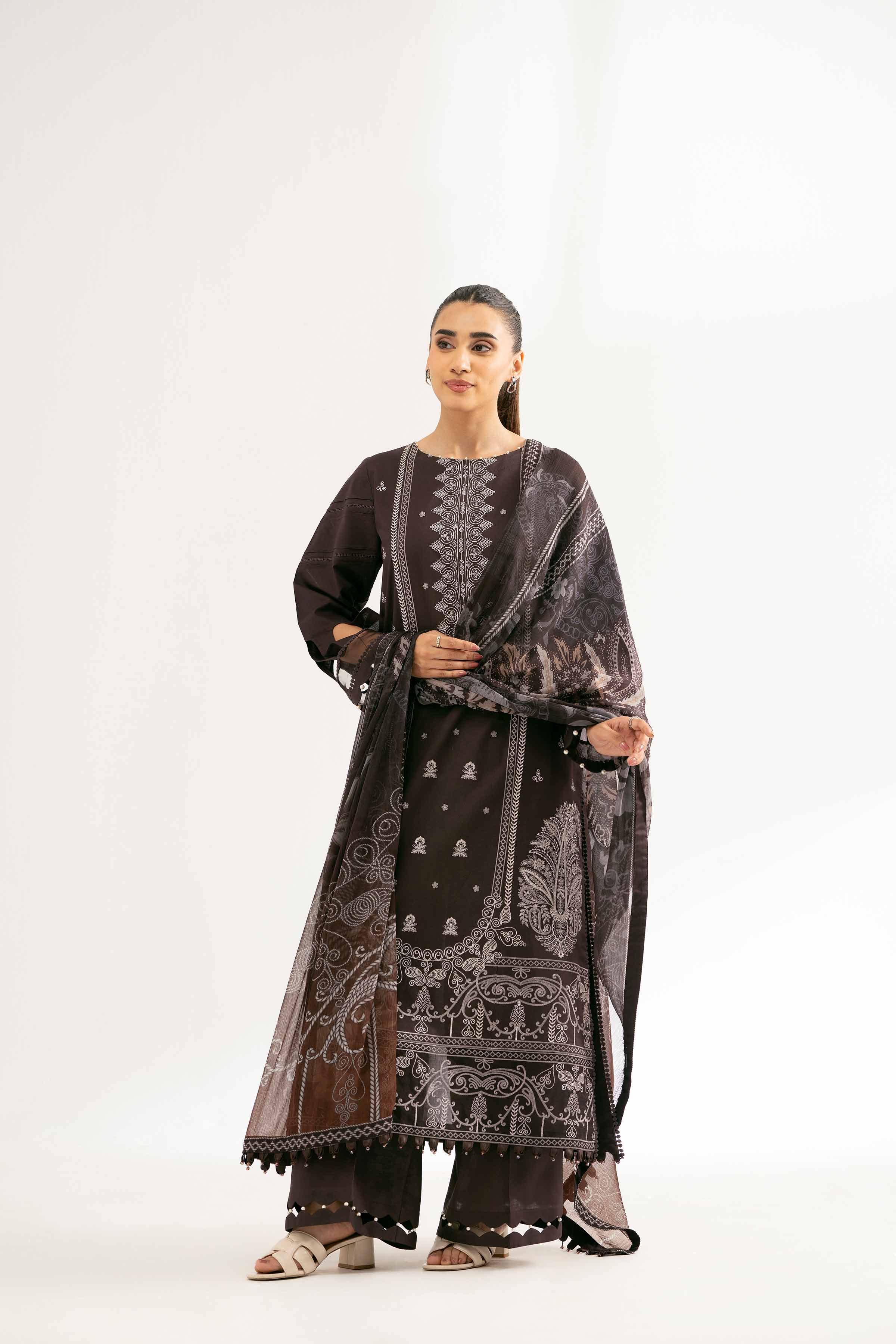 3 Piece - Digital Printed Embroidered Suit - 42502104 for Women - Unstitched Collection | Nishat | Shop Online