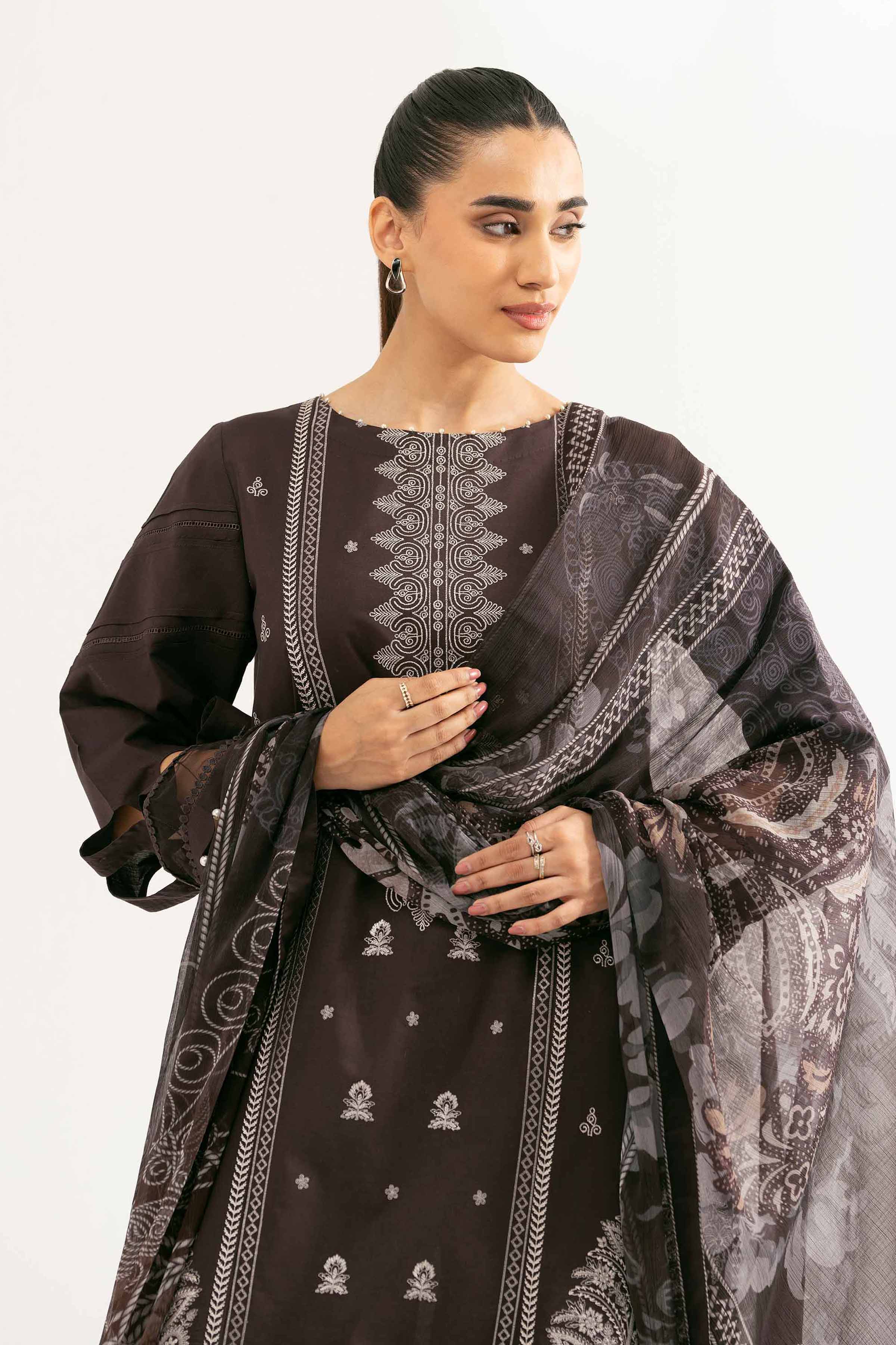 3 Piece - Digital Printed Embroidered Suit - 42502104 for Women - Unstitched Collection | Nishat | Shop Online