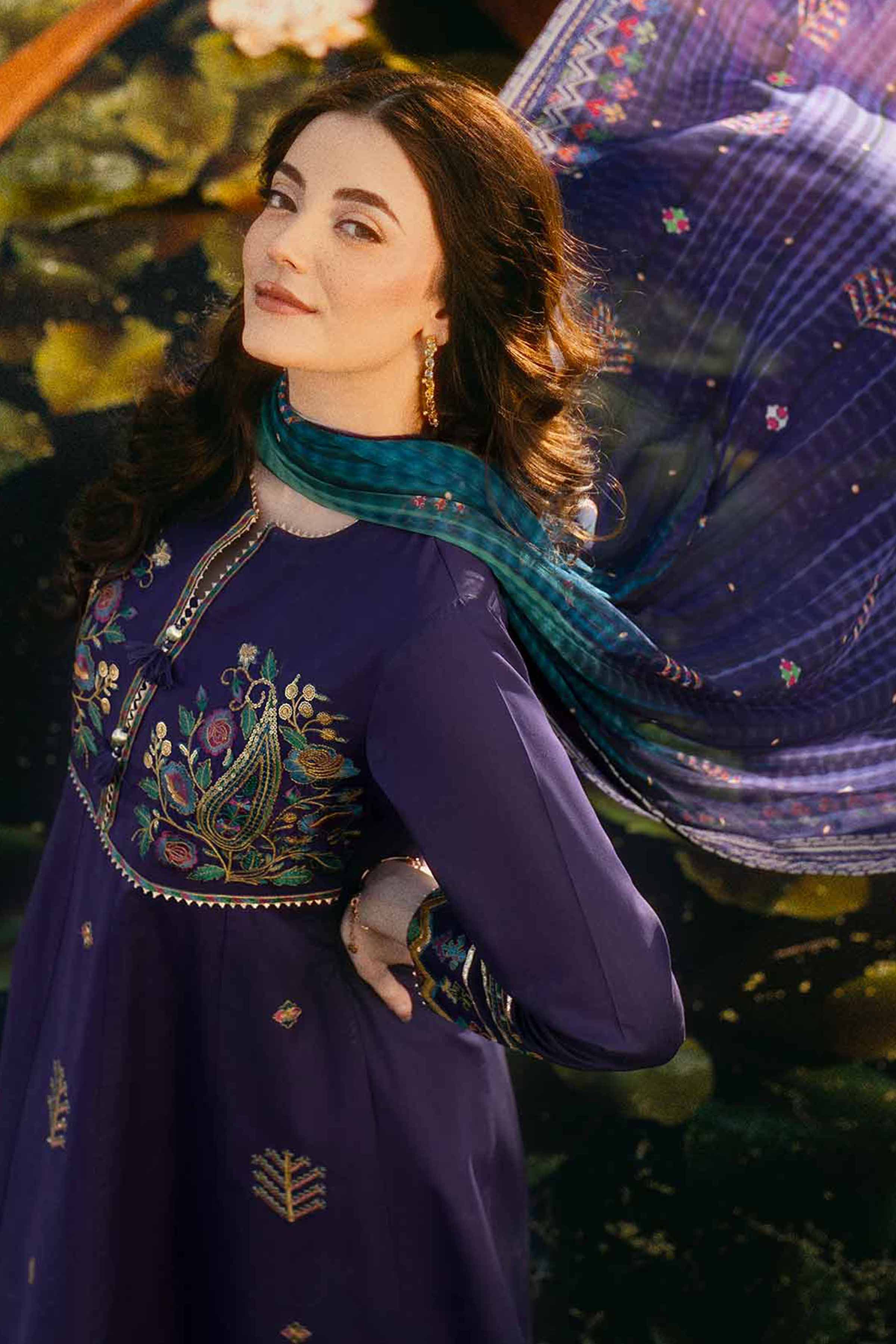 3 Piece - Digital Printed Embroidered Suit - 42502106 for Women - Unstitched Collection | Nishat | Shop Online