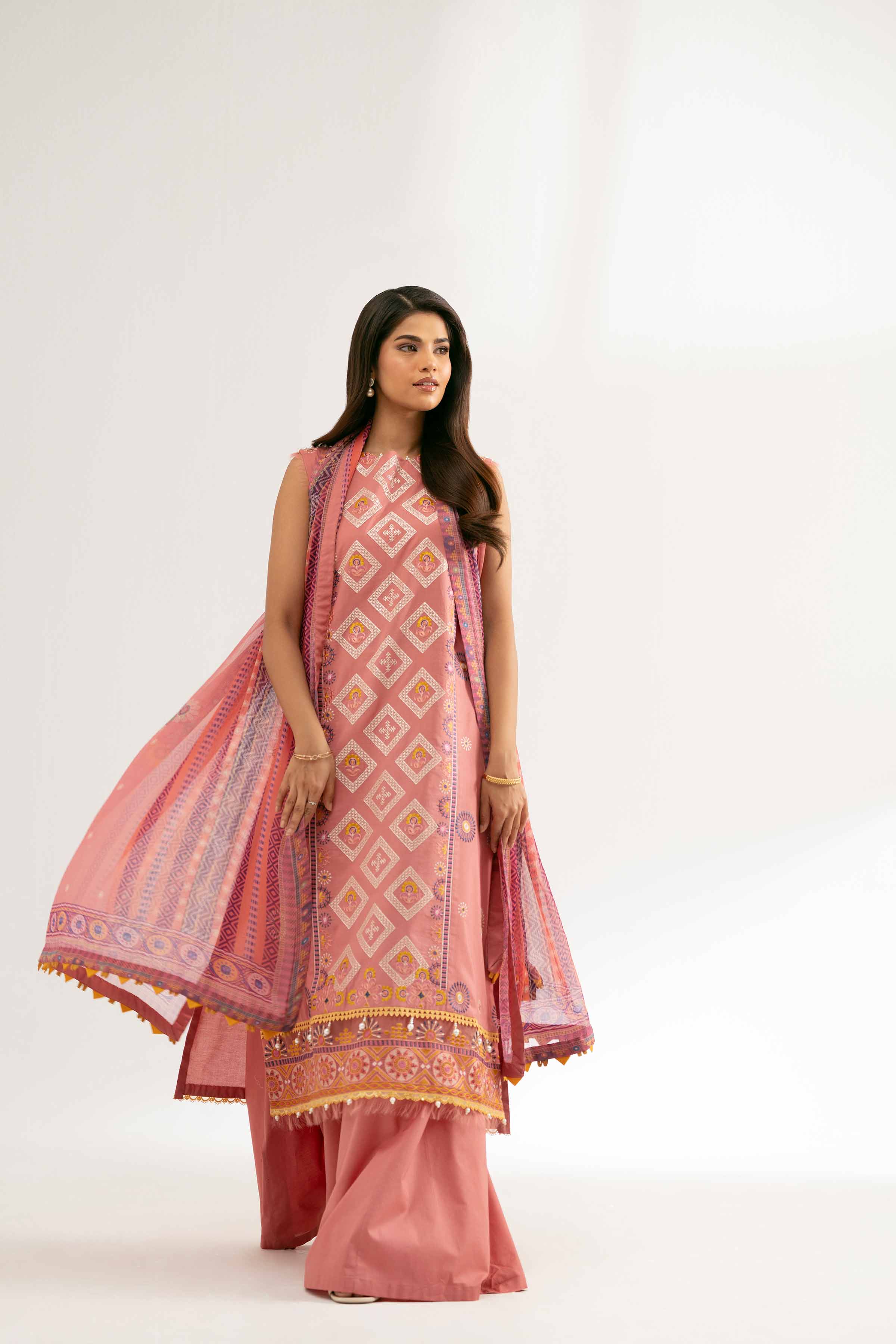3 Piece - Digital Printed Embroidered Suit - 42502107 for Women - Unstitched Collection | Nishat | Shop Online