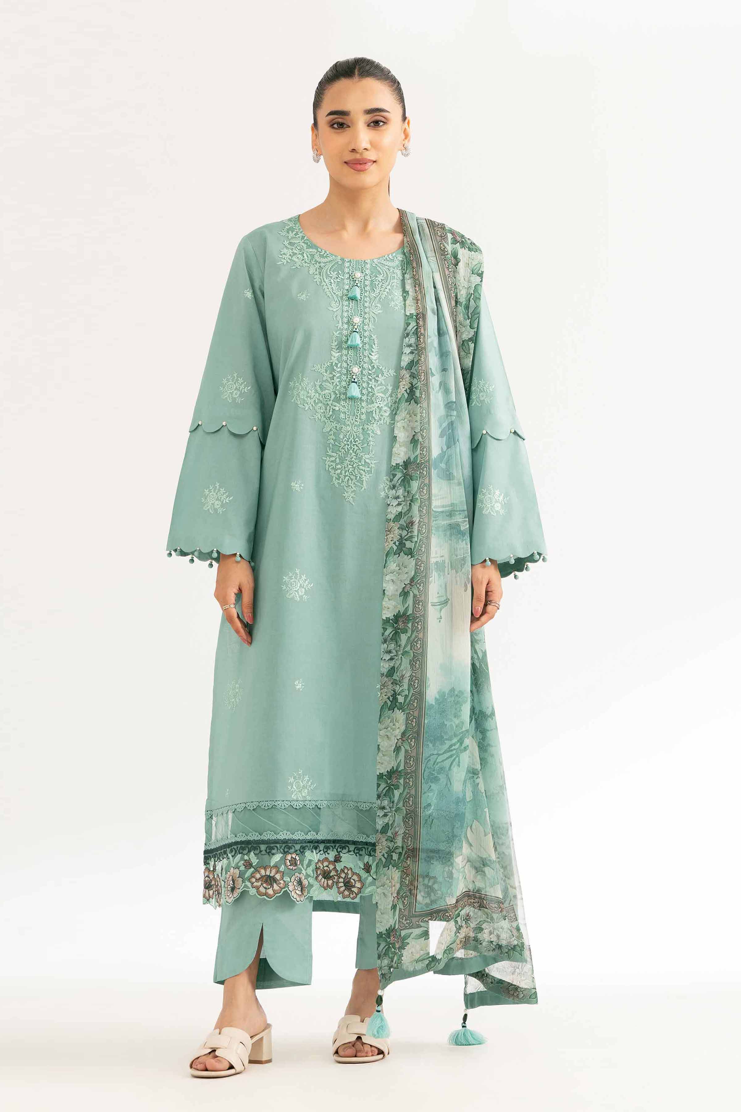 3 Piece - Digital Printed Embroidered Suit - 42502110 for Women - Unstitched Collection | Nishat | Shop Online