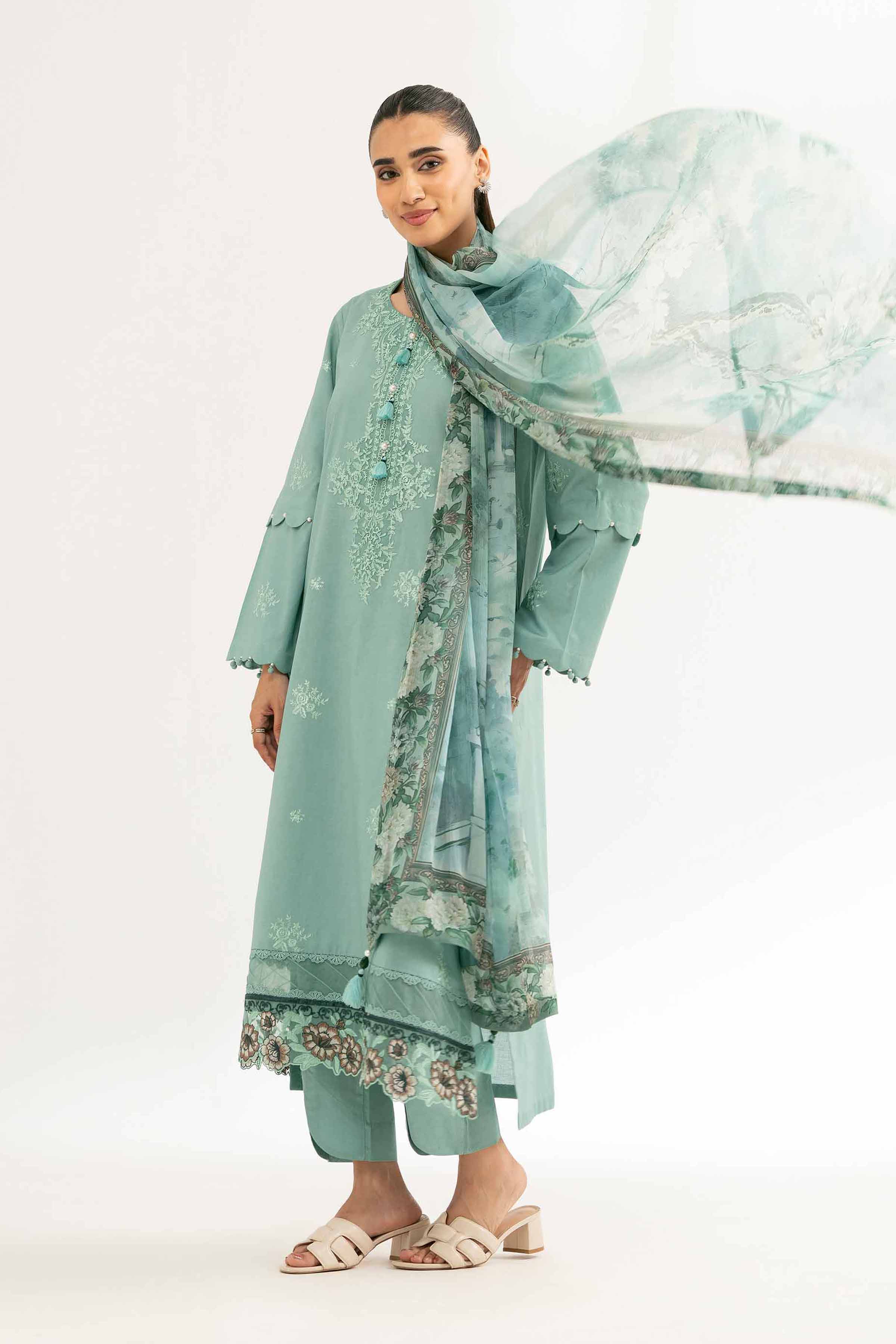 3 Piece - Digital Printed Embroidered Suit - 42502110 for Women - Unstitched Collection | Nishat | Shop Online