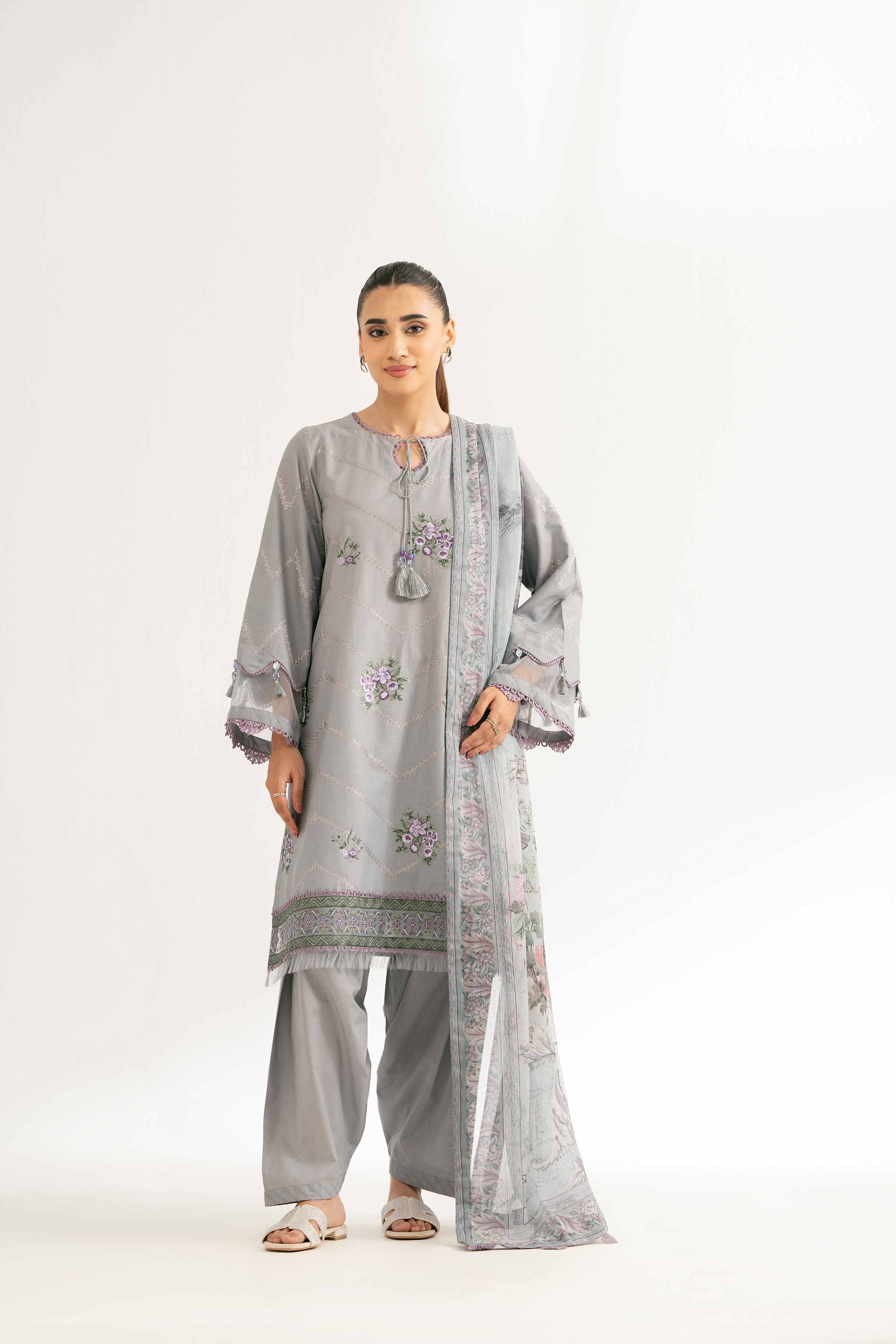 3 Piece - Digital Printed Embroidered Suit - 42502111 for Women - Unstitched Collection | Nishat | Shop Online