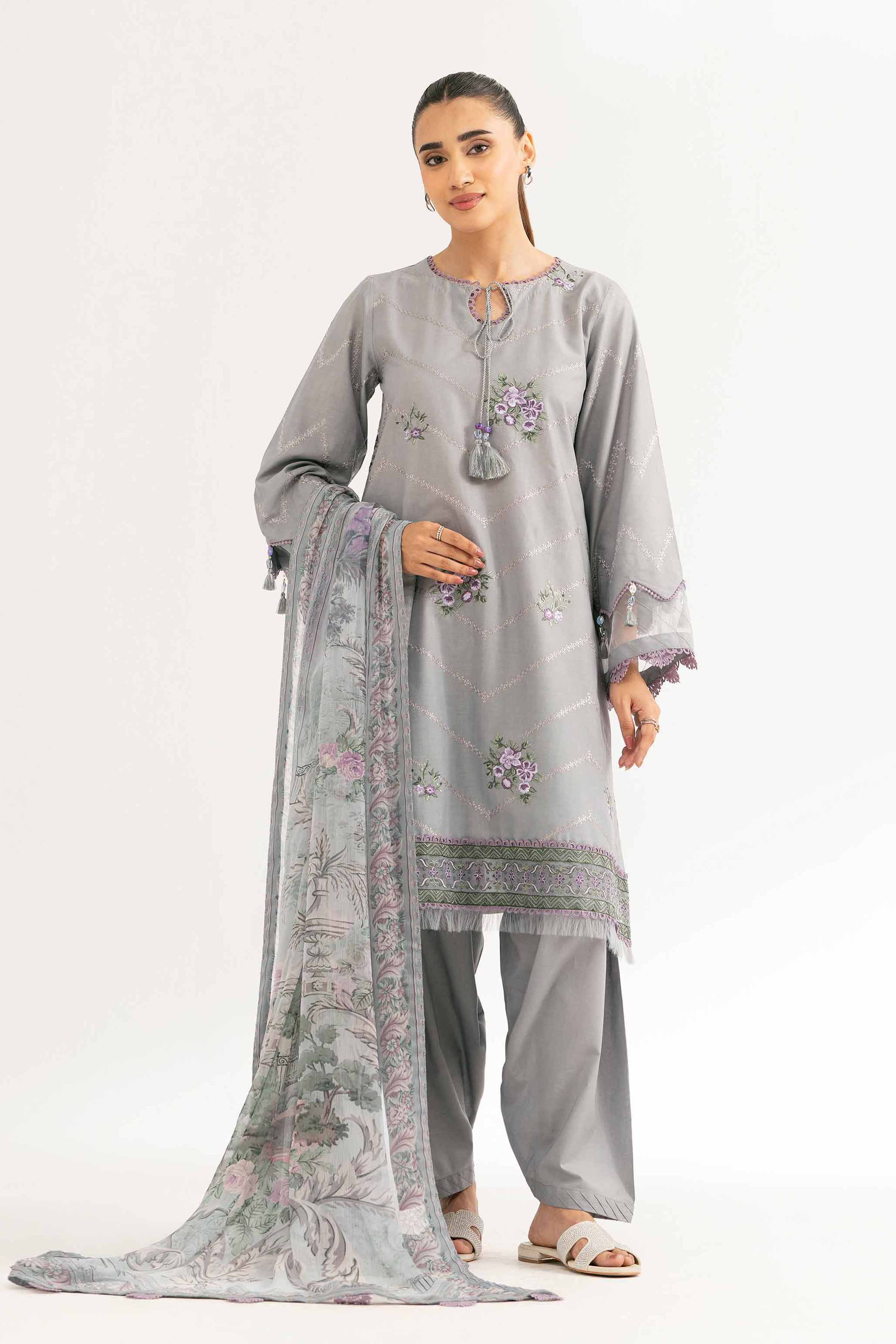 3 Piece - Digital Printed Embroidered Suit - 42502111 for Women - Unstitched Collection | Nishat | Shop Online