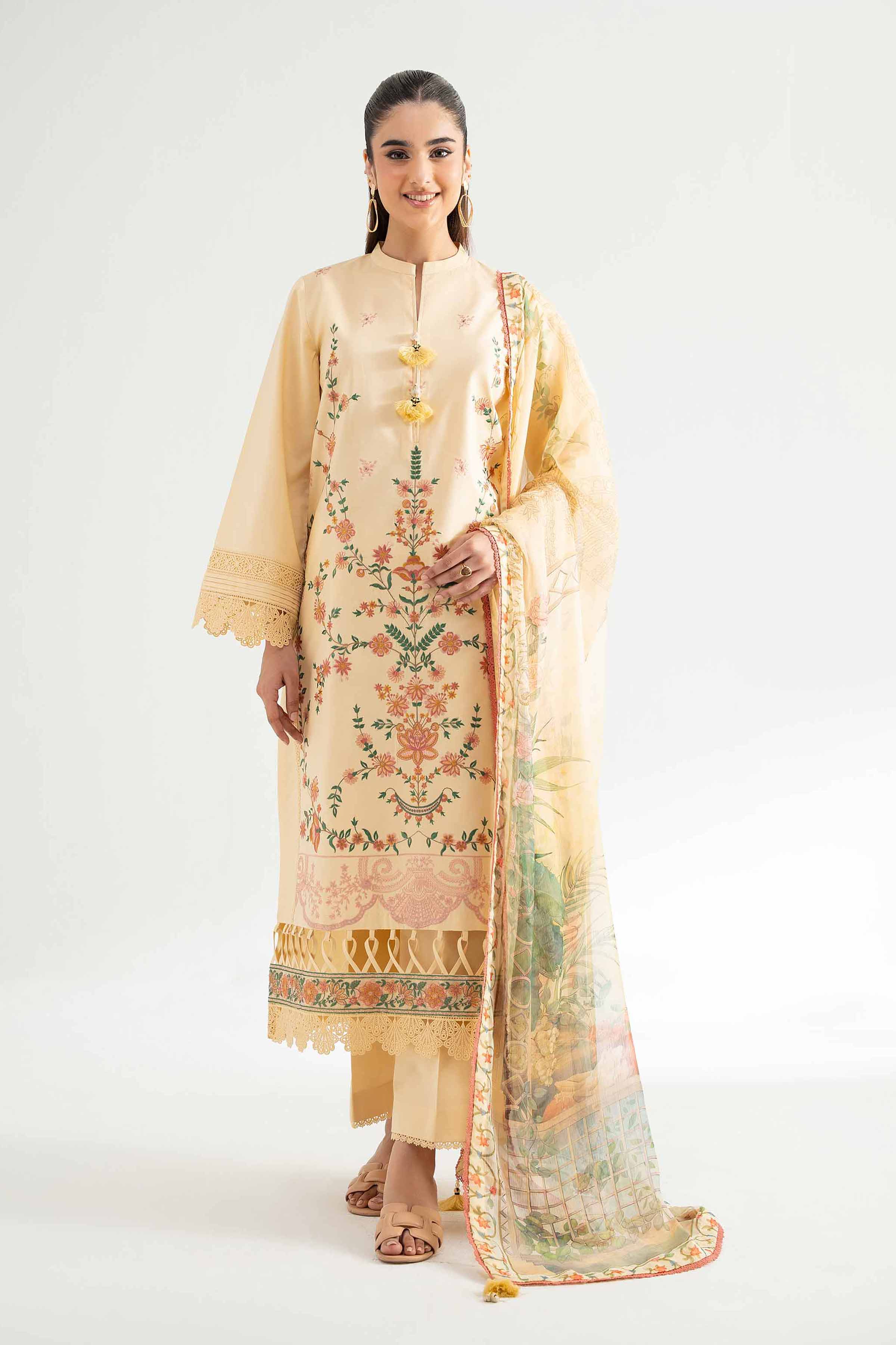 3 Piece - Digital Printed Embroidered Suit - 42502113 for Women - Unstitched Collection | Nishat | Shop Online