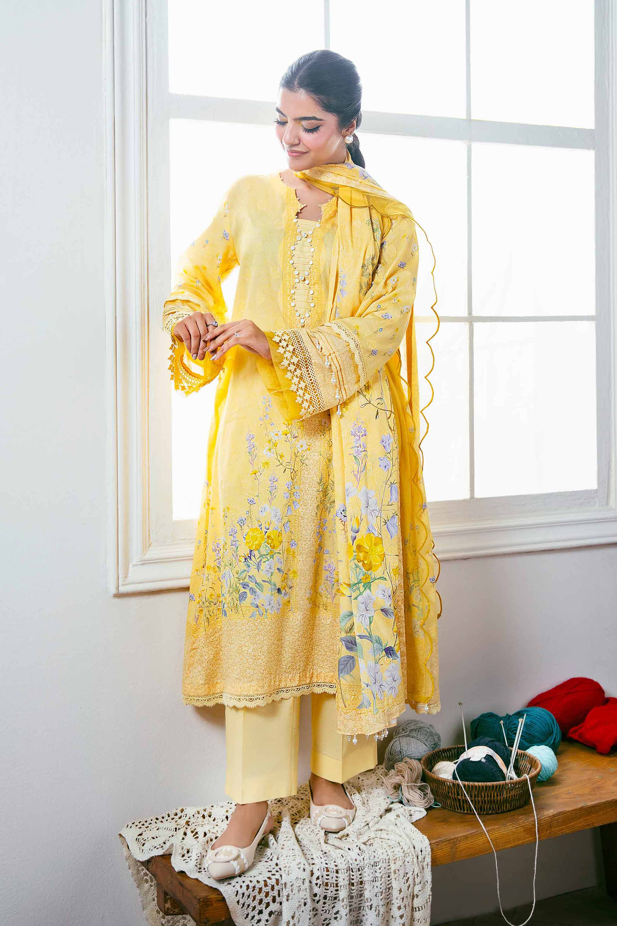 3 Piece - Digital Printed Jacquard Suit - 42502114 for Women - Unstitched Collection | Nishat | Shop Online