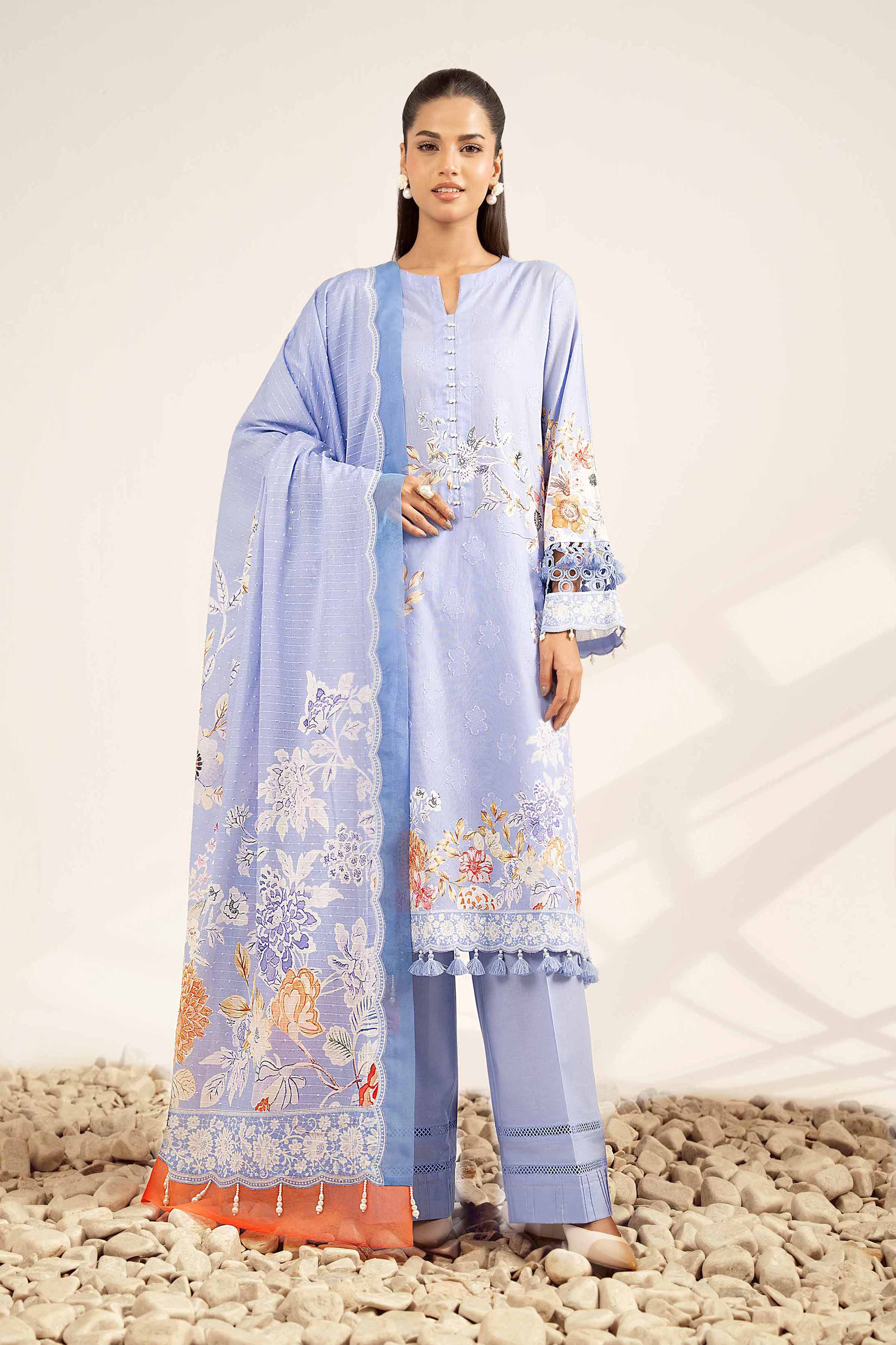 3 Piece - Digital Printed Jacquard Suit - 42502115 for Women - Unstitched Collection | Nishat | Shop Online