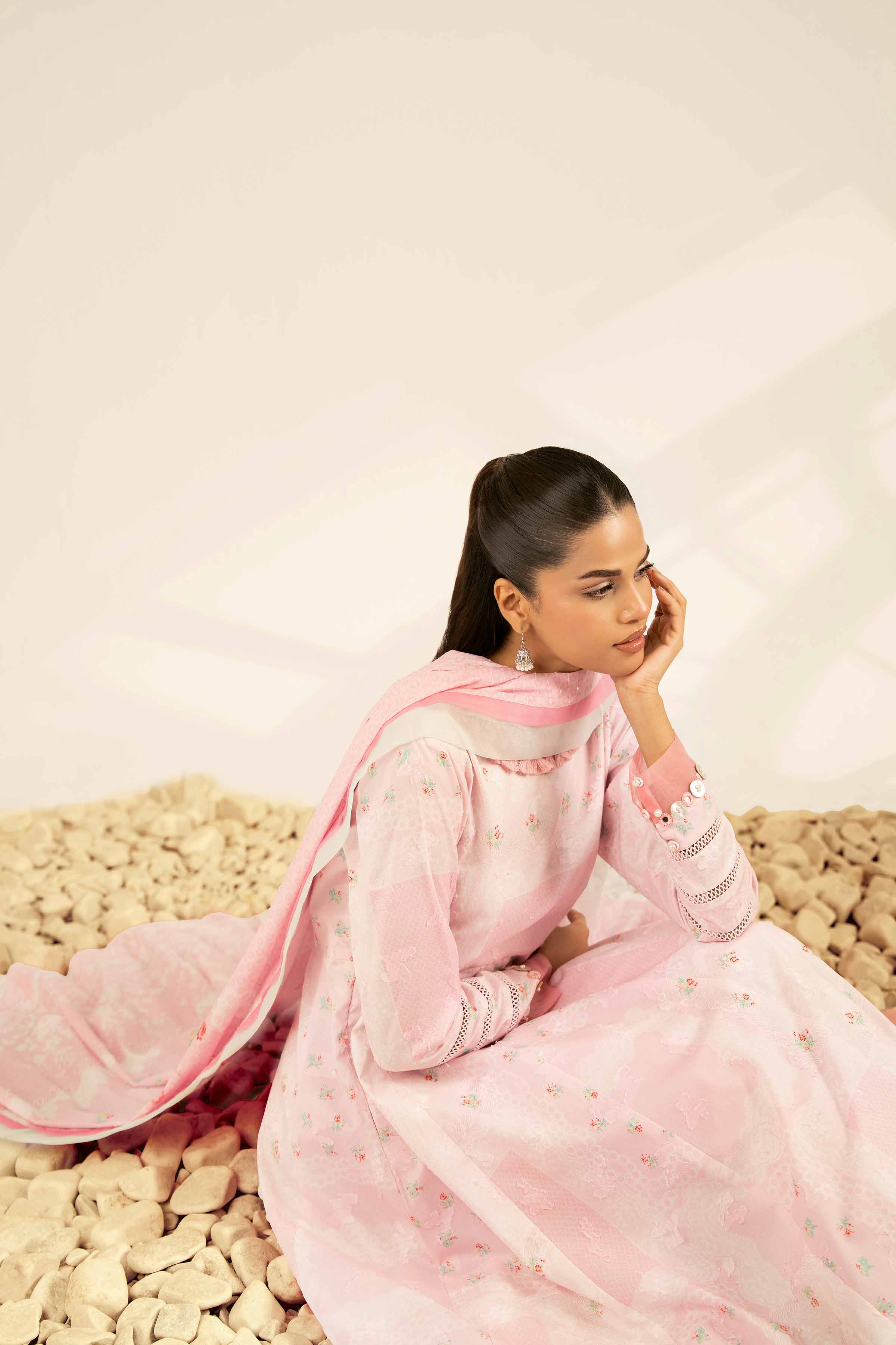 3 Piece - Digital Printed Jacquard Suit - 42502116 for Women - Unstitched Collection | Nishat | Shop Online