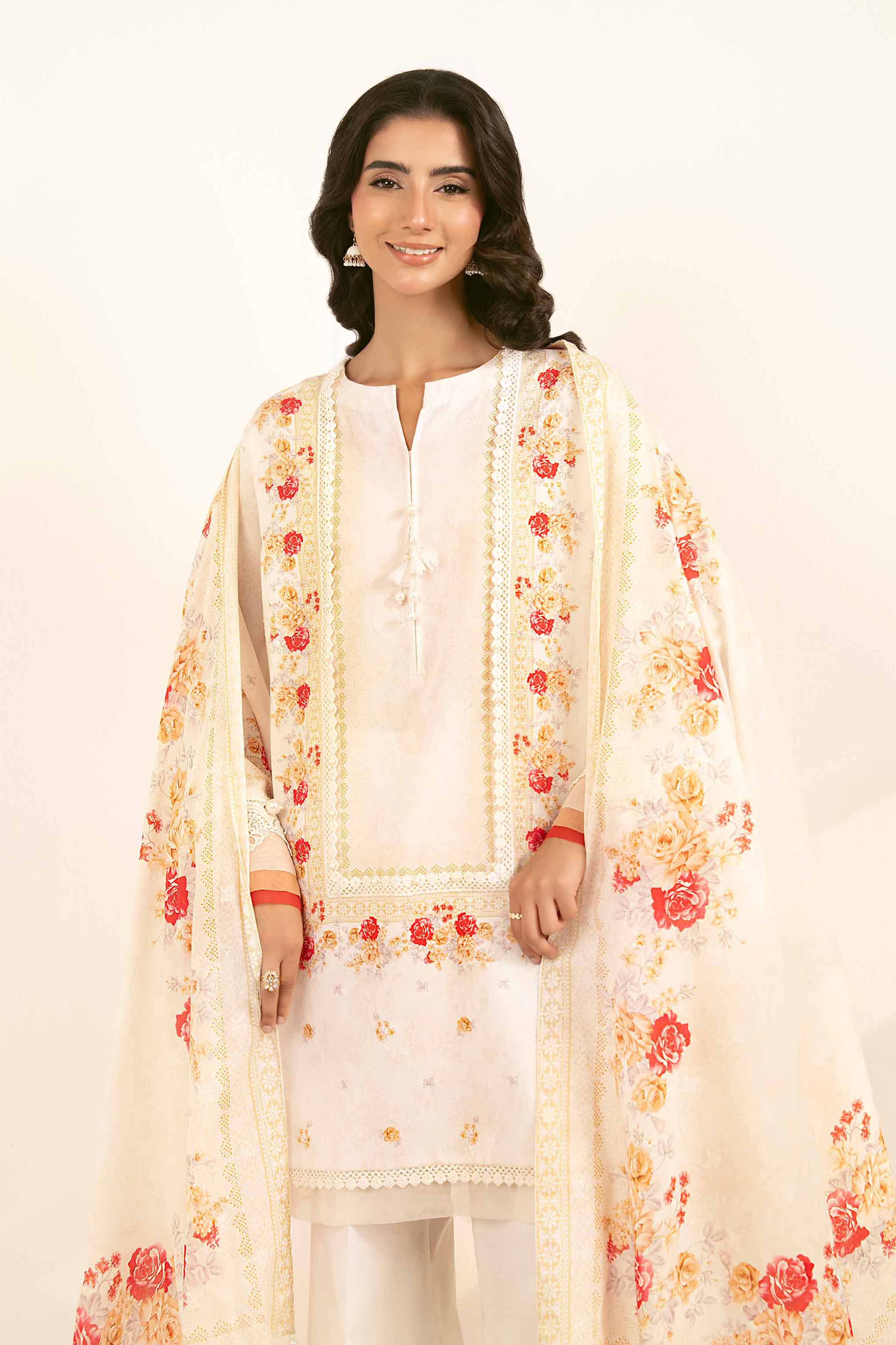 3 Piece - Digital Printed Jacquard Suit - 42502117 for Women - Unstitched Collection | Nishat | Shop Online