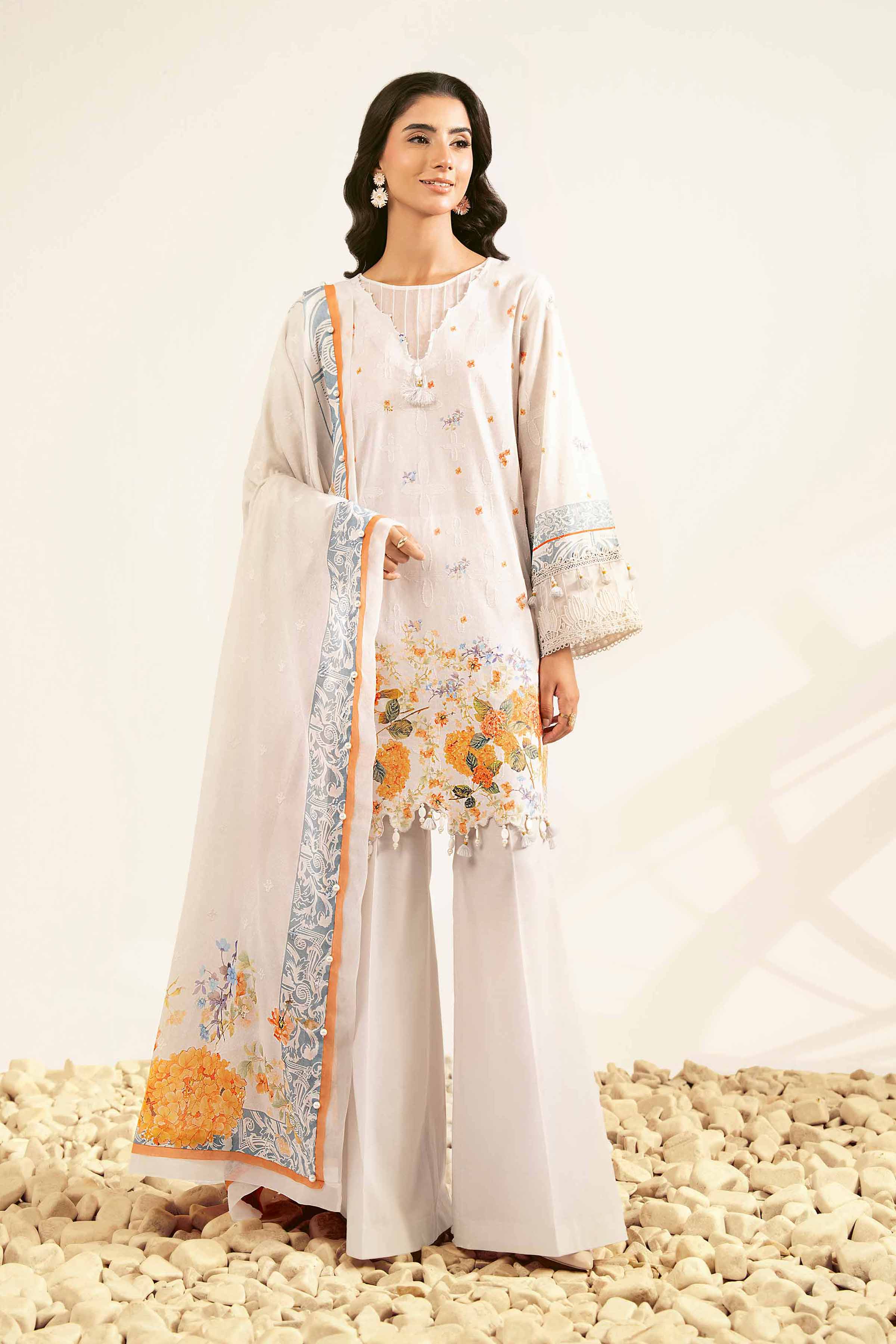 3 Piece - Digital Printed Jacquard Suit - 42502118 for Women - Unstitched Collection | Nishat | Shop Online