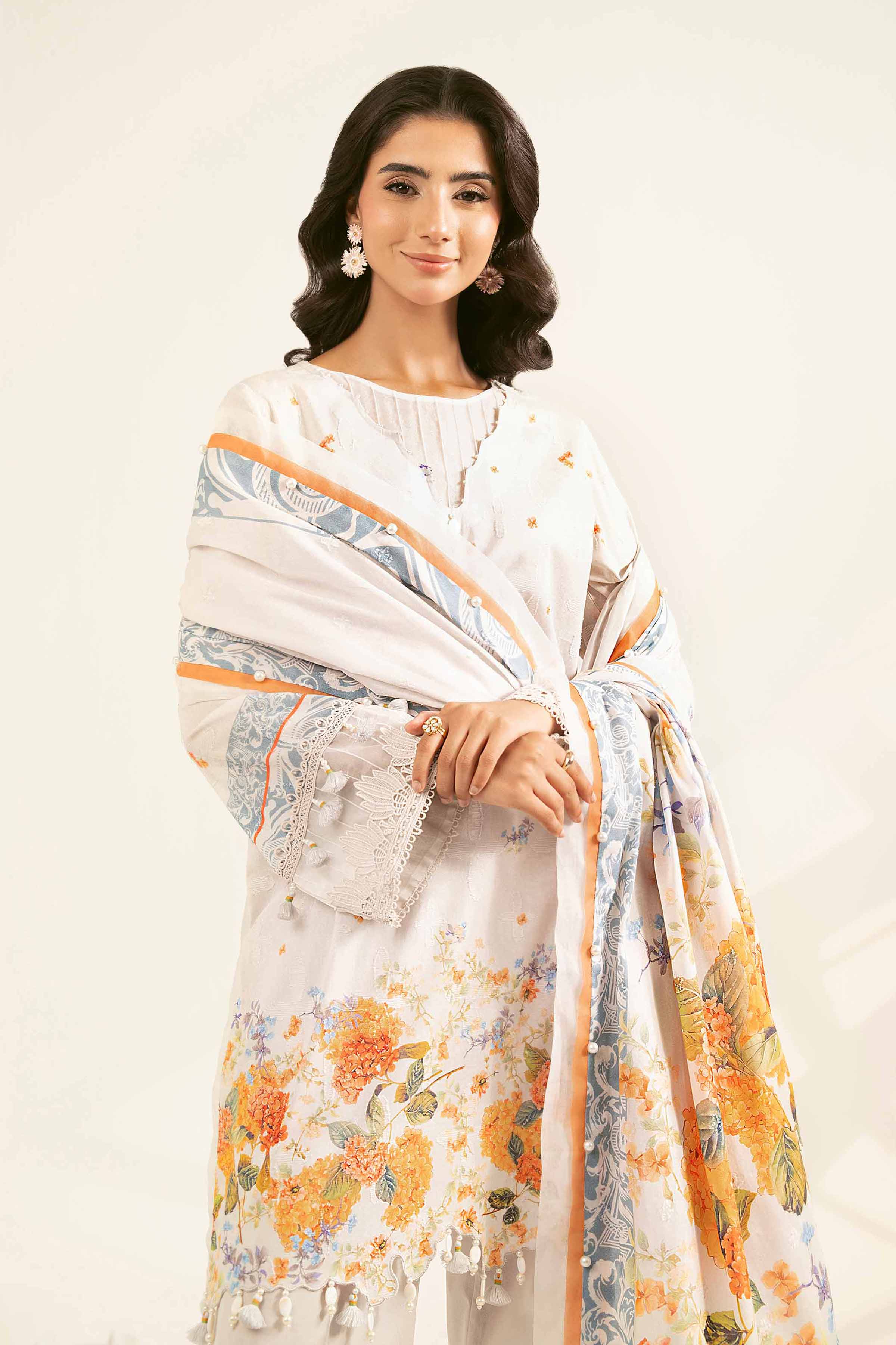 3 Piece - Digital Printed Jacquard Suit - 42502118 for Women - Unstitched Collection | Nishat | Shop Online