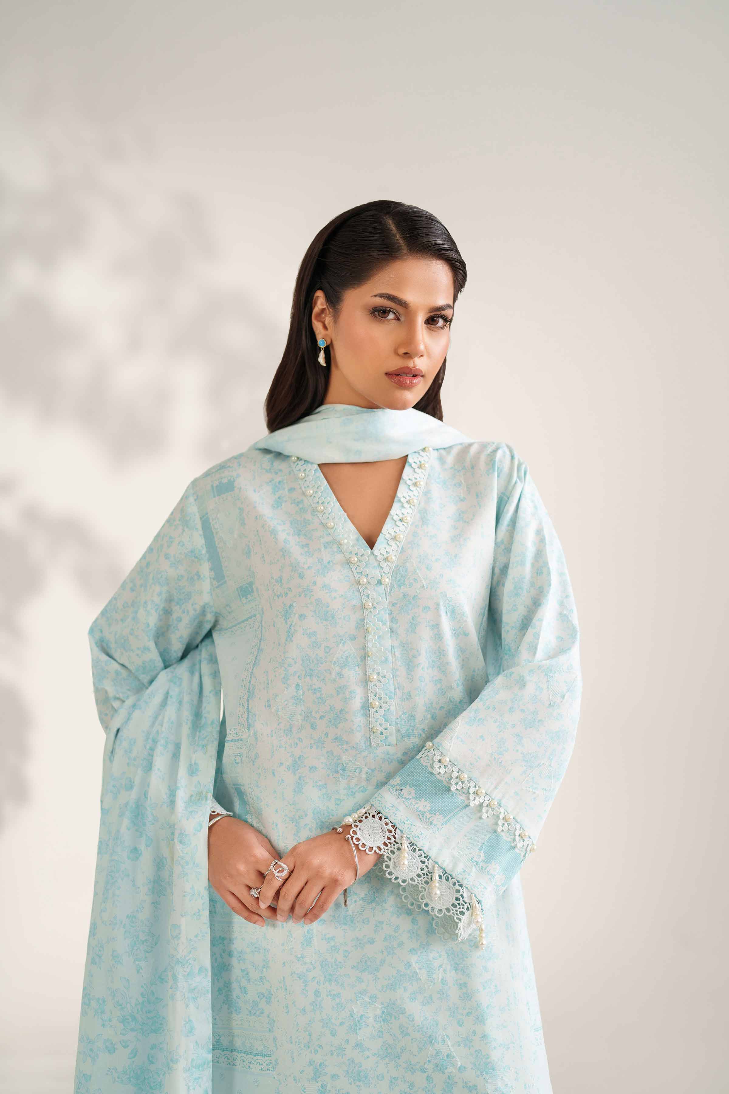 3 Piece - Digital Printed Jacquard Suit - 42502119 for Women - Unstitched Collection | Nishat | Shop Online