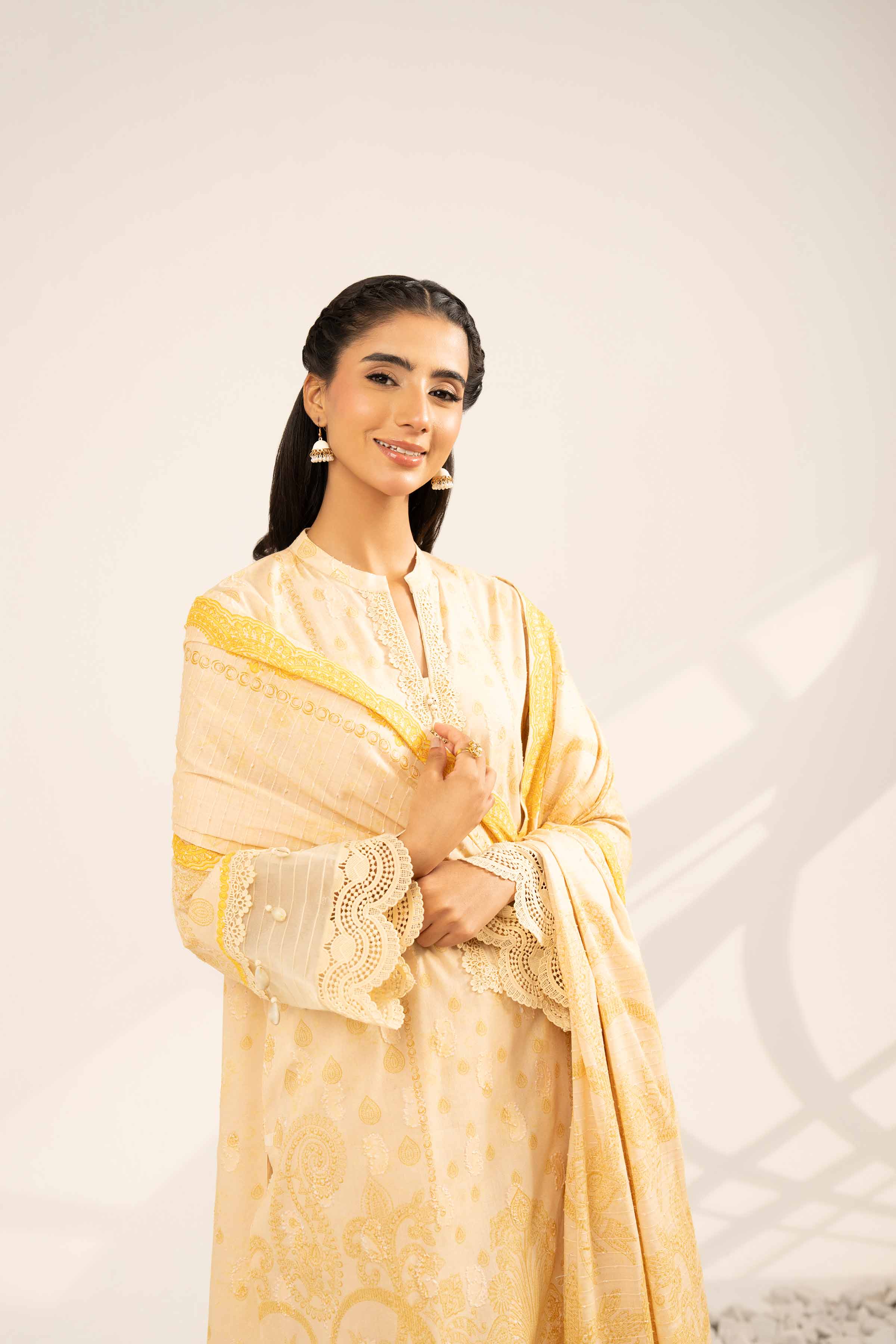 3 Piece - Digital Printed Jacquard Suit - 42502121 for Women - Unstitched Collection | Nishat | Shop Online