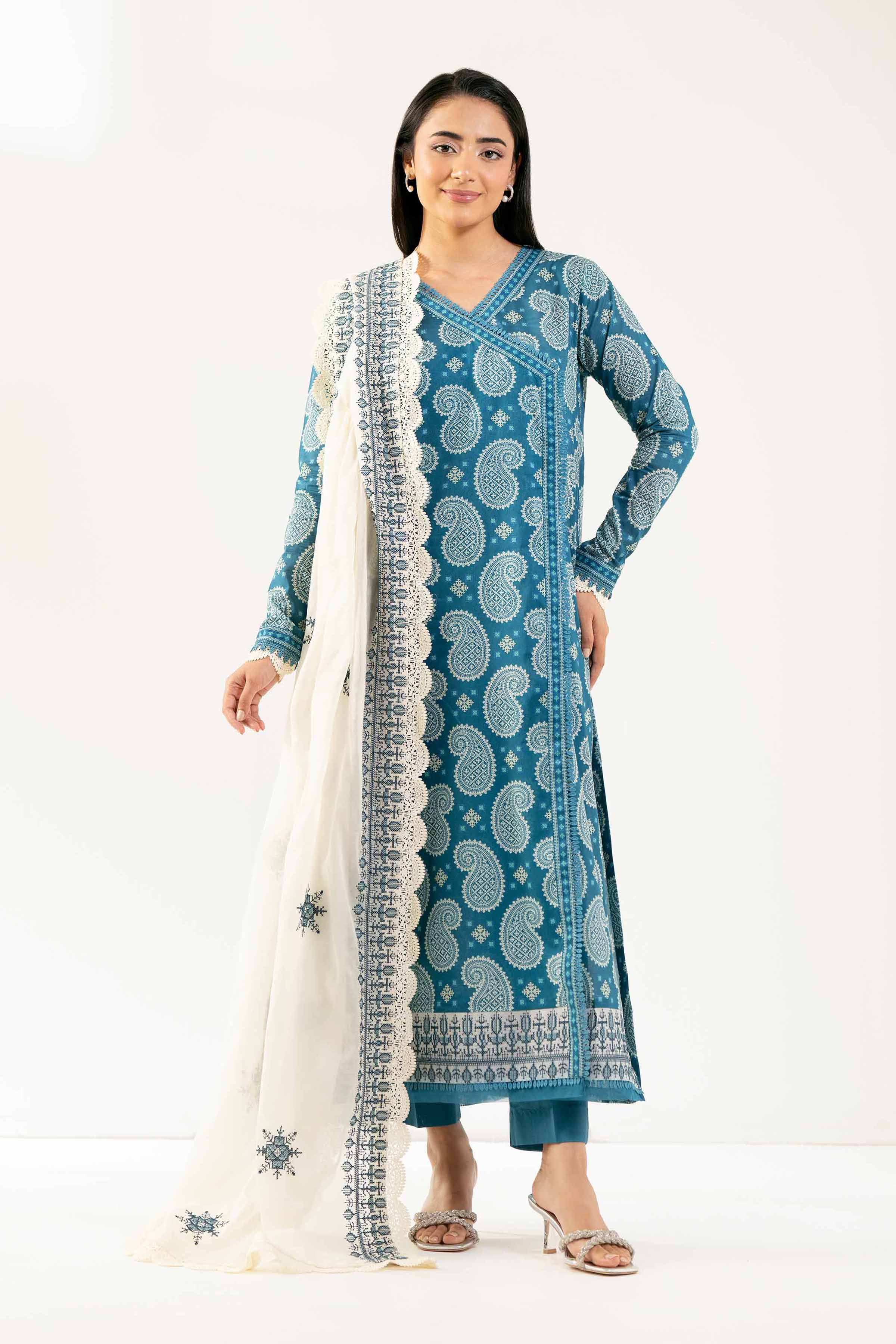 3 Piece - Printed Embroidered Suit - 42502126 for Women - Unstitched Collection | Nishat | Shop Online
