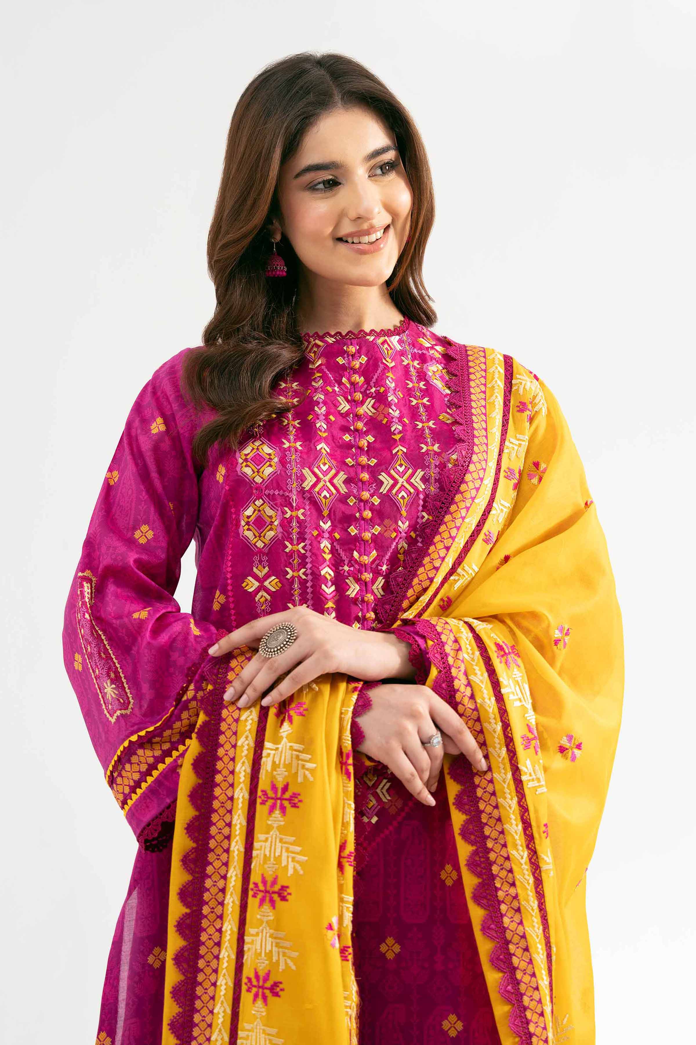 3 Piece - Printed Embroidered Suit - 42502127 for Women - Unstitched Collection | Nishat | Shop Online